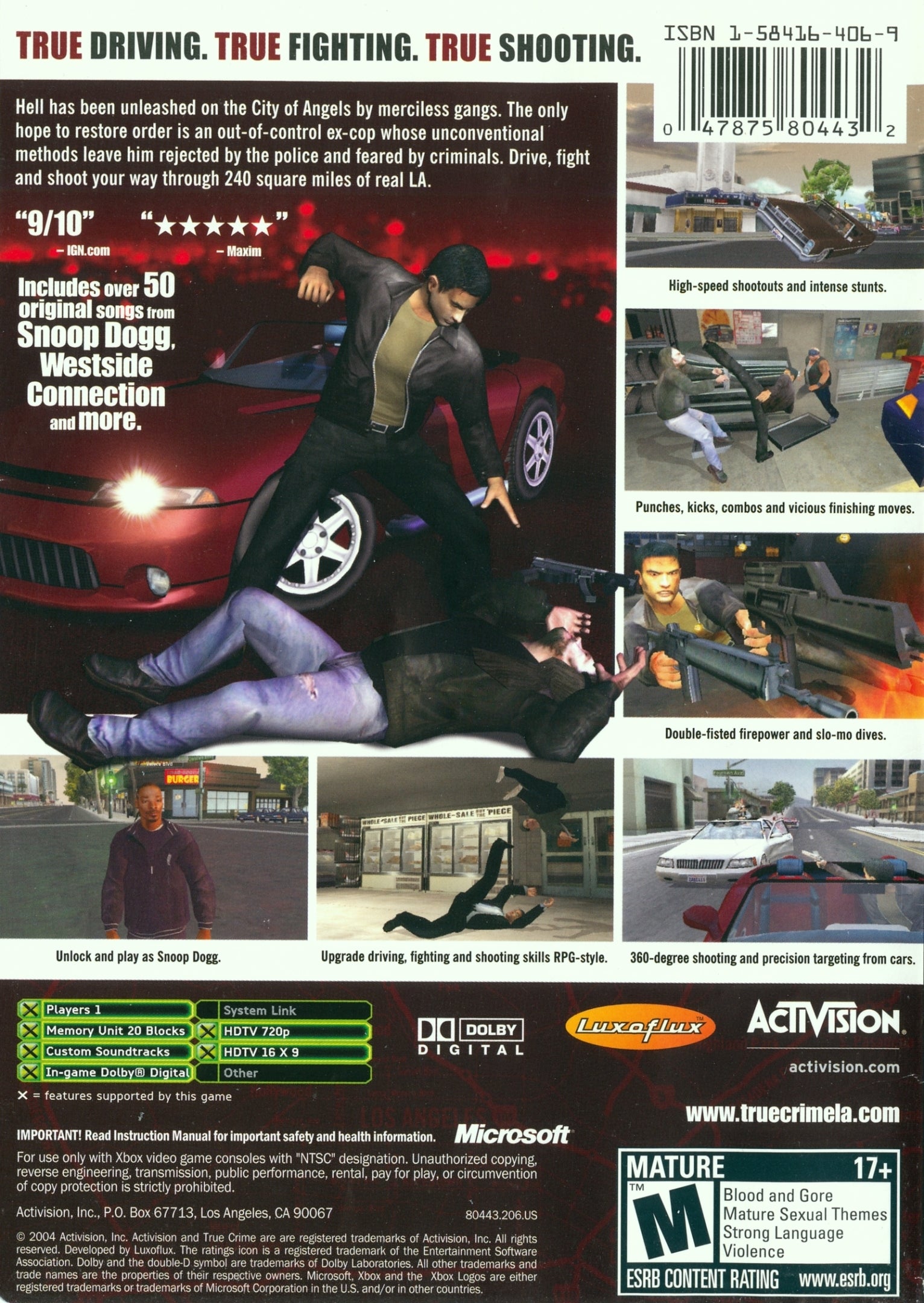 True Crime: Streets of LA (Platinum Hits) - (XB) Xbox [Pre-Owned] Video Games Activision   