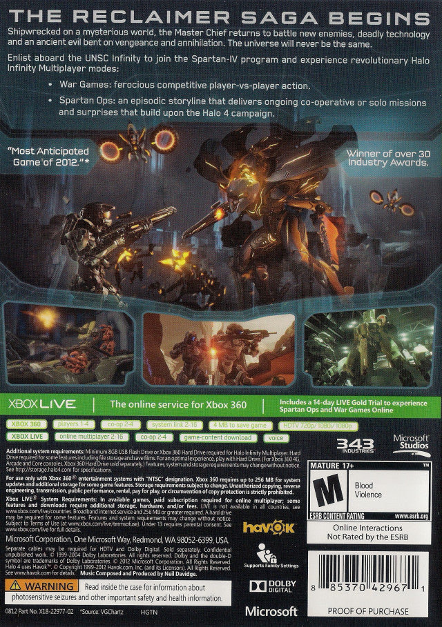 Halo 4 - Xbox 360 Video Games Microsoft Game Studios   