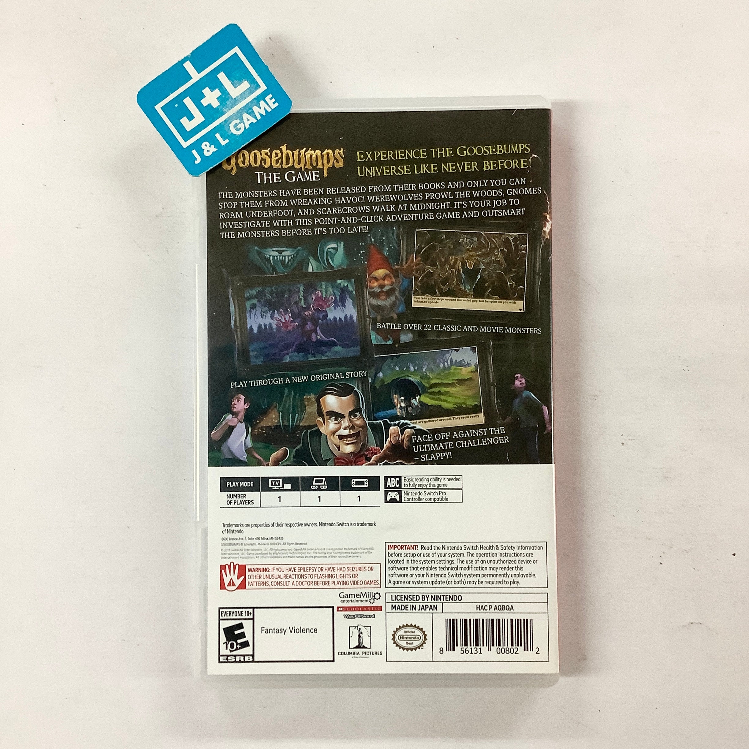 Goosebumps The Game - (NSW) Nintendo Switch [Pre-Owned] Video Games GameMill Entertainment   