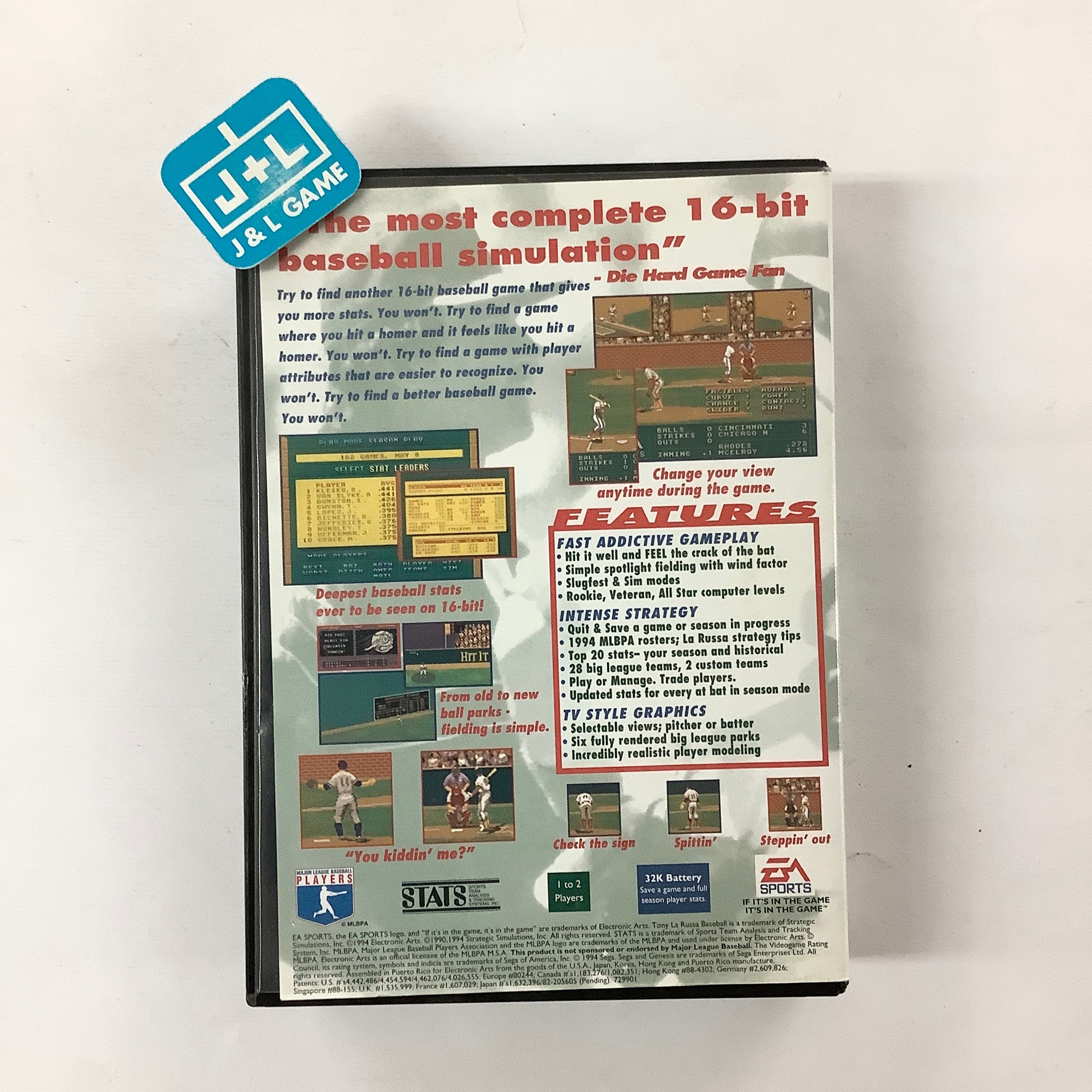 La Russa Baseball 95 - (SG) SEGA Genesis [Pre-Owned] Video Games EA Sports   