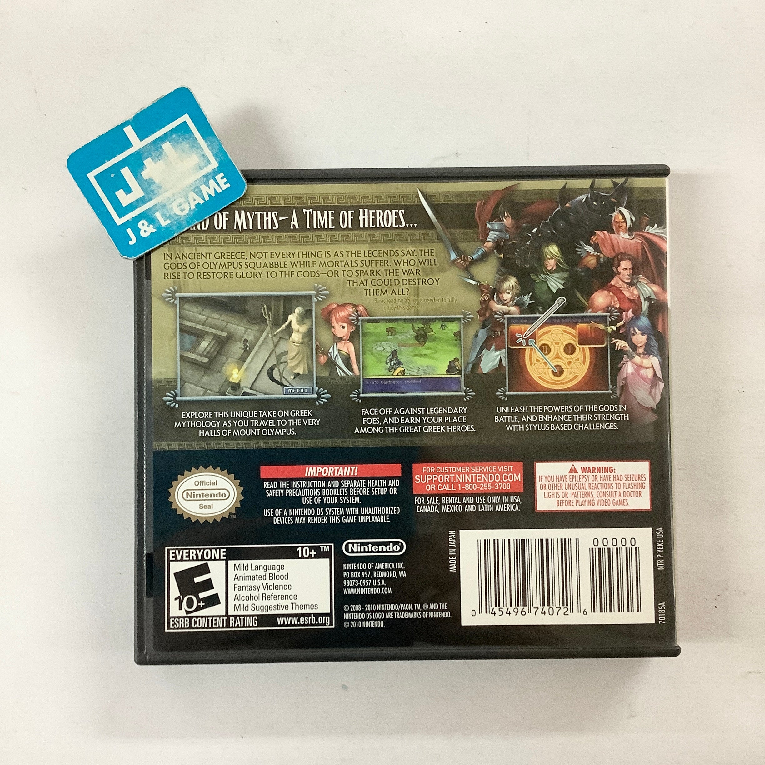 Glory of Heracles - (NDS) Nintendo DS [Pre-Owned] Video Games Nintendo   