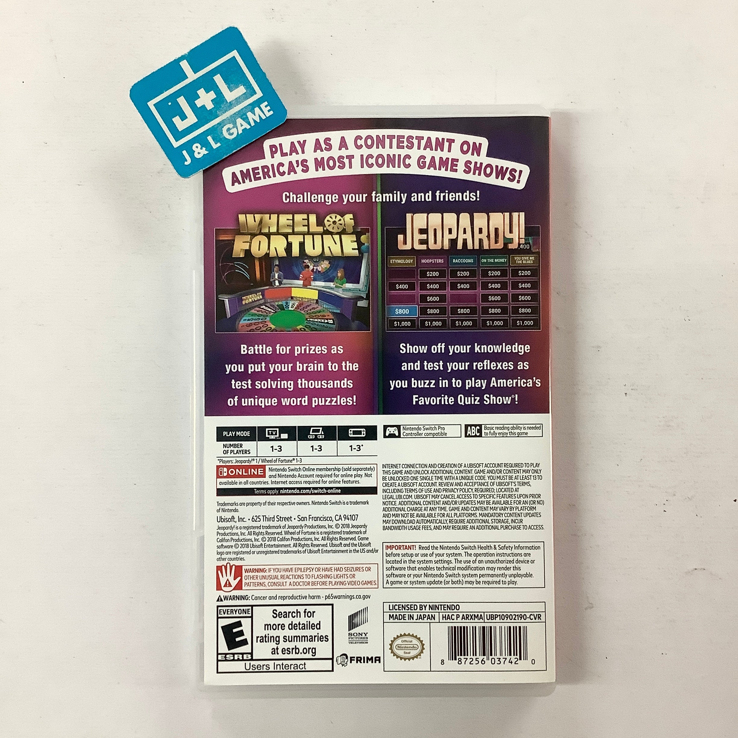 America's Greatest Game Shows: Wheel of Fortune & Jeopardy - (NSW) Nintendo Switch [Pre-Owned] Video Games Ubisoft   