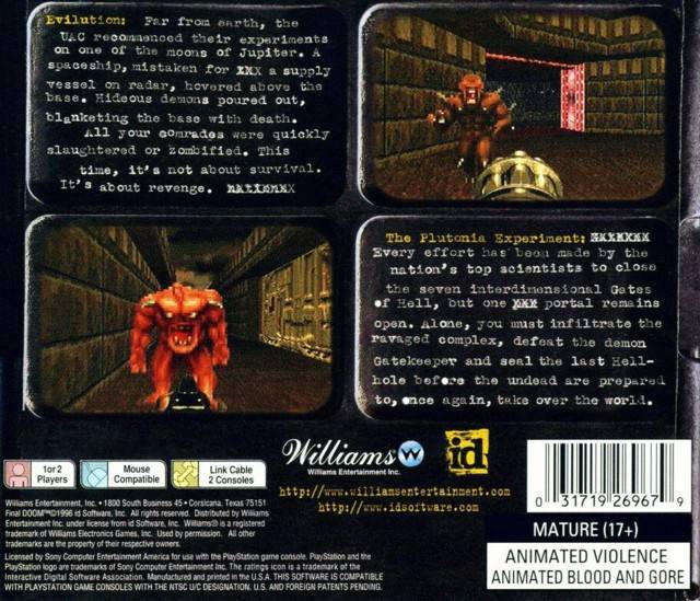 Final DOOM - (PS1) PlayStation 1 [Pre-Owned] Video Games Williams   