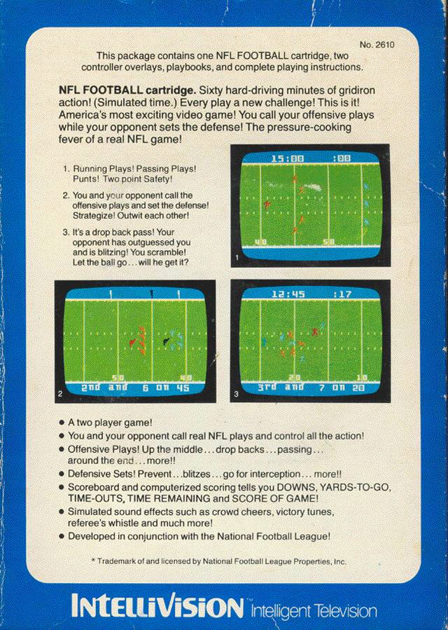 NFL Football - (INTV) Intellivision [Pre-Owned] Video Games Intellivision   