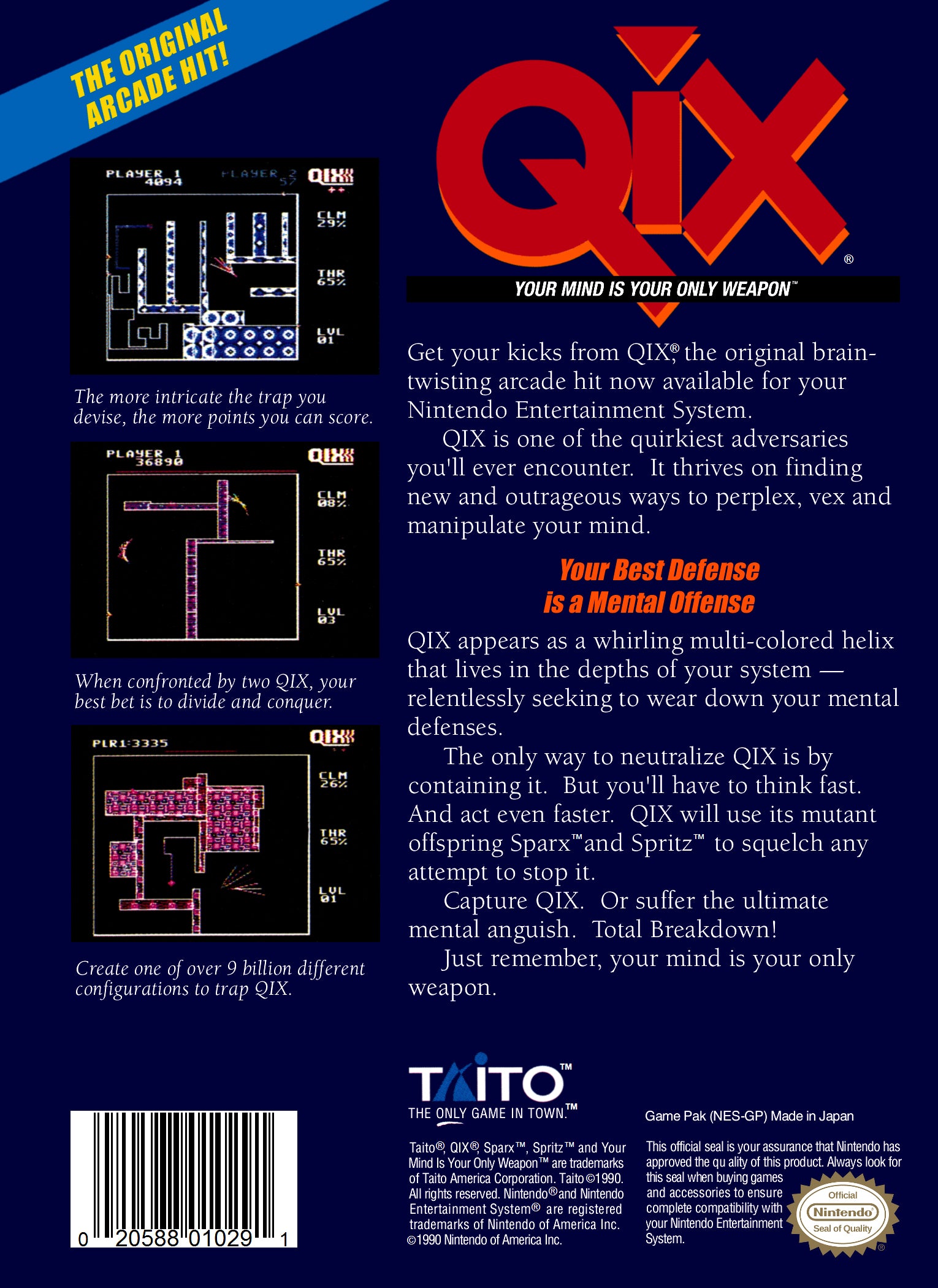 Qix - (NES) Nintendo Entertainment System [Pre-Owned] Video Games Taito Corporation   