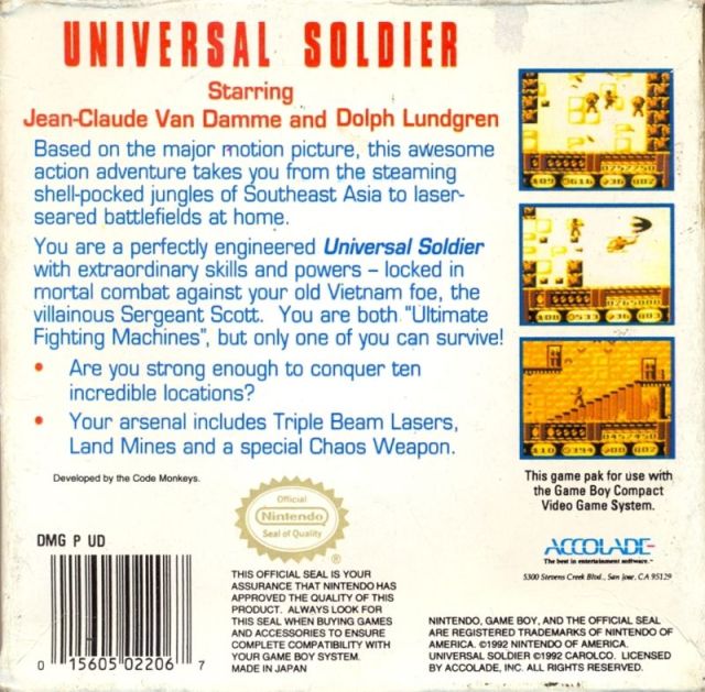 Universal Soldier - (GB) Game Boy [Pre-Owned] Video Games Accolade   