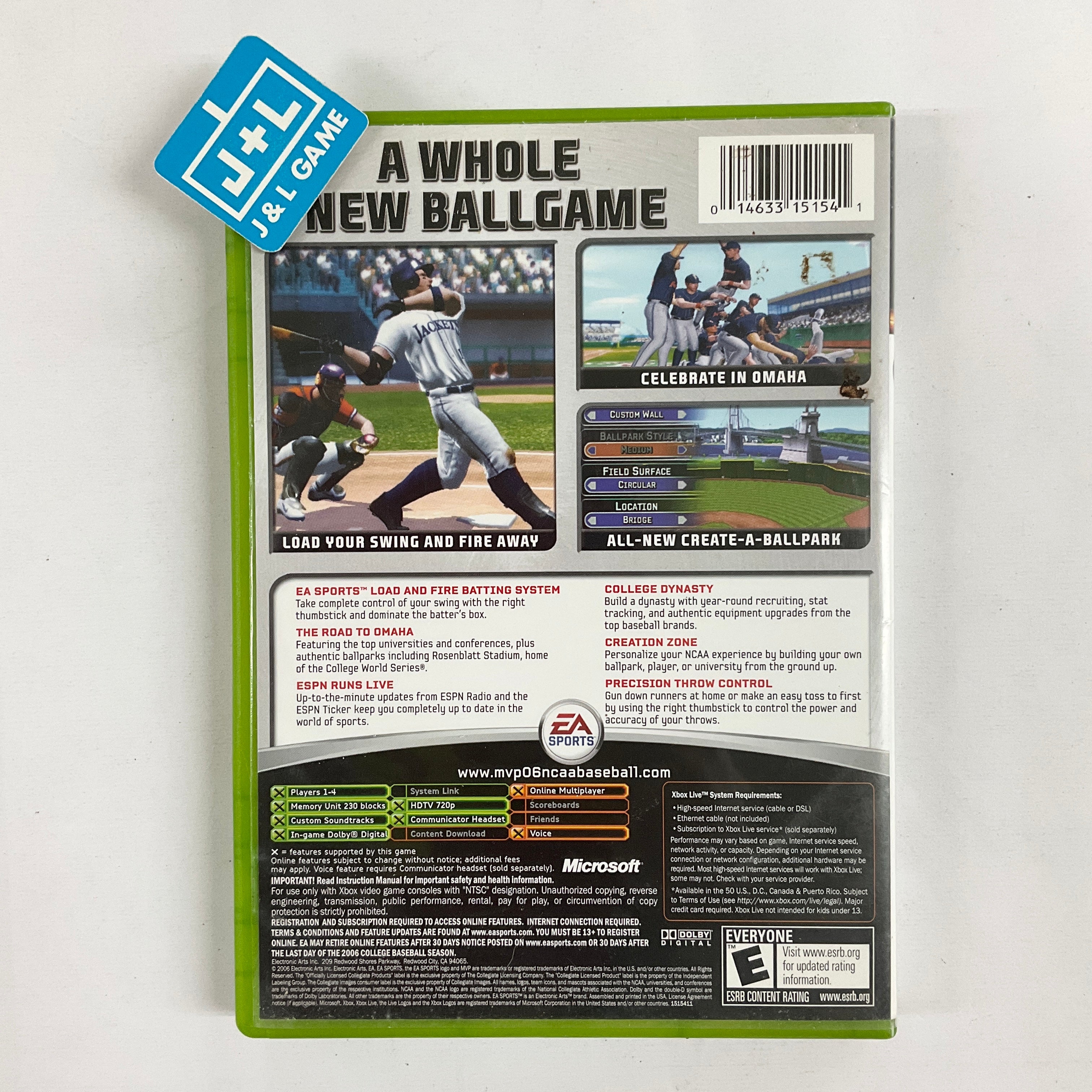 MVP NCAA Baseball 06- (XB) Xbox [Pre-Owned] Video Games EA Sports   