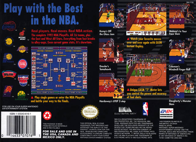 Bulls vs Blazers and the NBA Playoffs - (SNES) Super Nintendo [Pre-Owned] Video Games Electronic Arts   