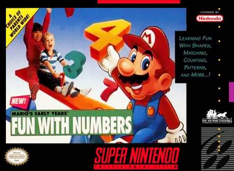 Mario's Early Years: Fun with Numbers - (SNES) Super Nintendo [Pre-Owned] Video Games Software Toolworks   