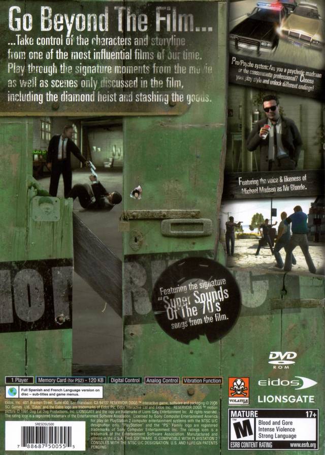 Reservoir Dogs - (PS2) PlayStation 2 [Pre-Owned] Video Games Square Enix   