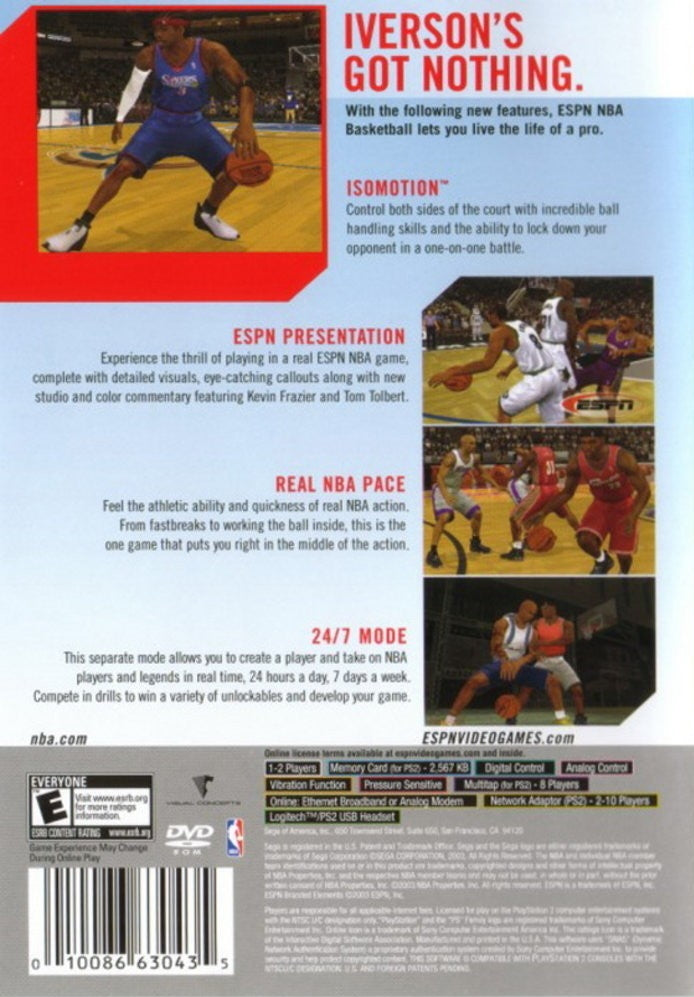 ESPN NBA Basketball - (PS2) PlayStation 2 [Pre-Owned] Video Games Sega   