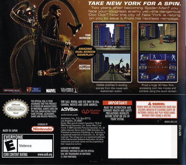 Spider-Man 2 - (NDS) Nintendo DS Video Games Activision   