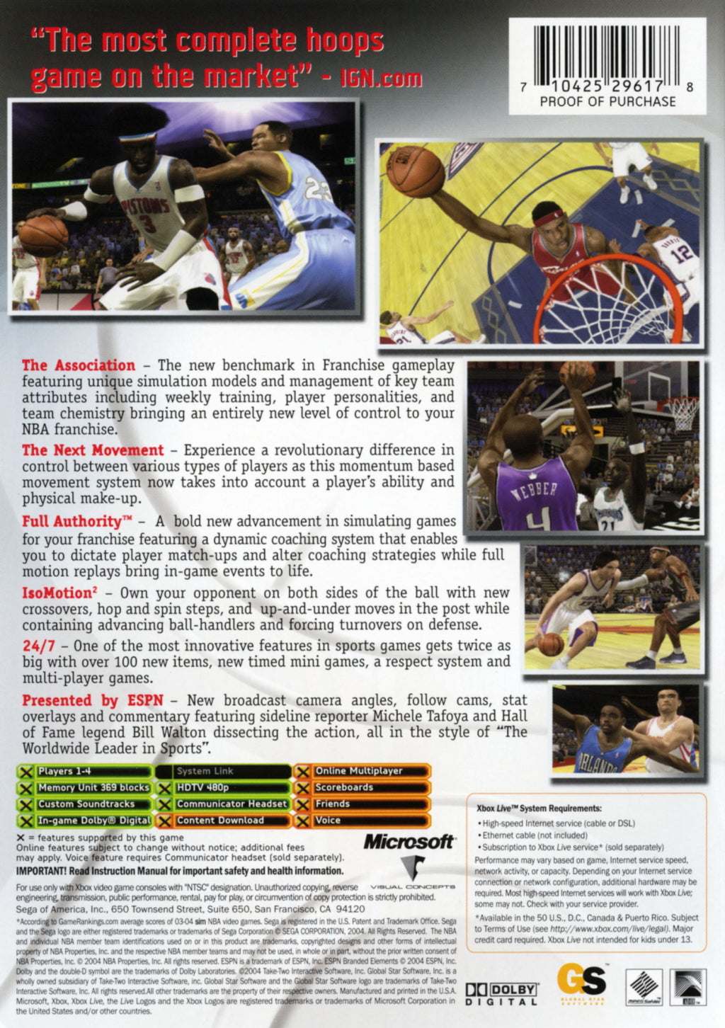 ESPN NBA 2K5 - (XB) Xbox Video Games Sega   