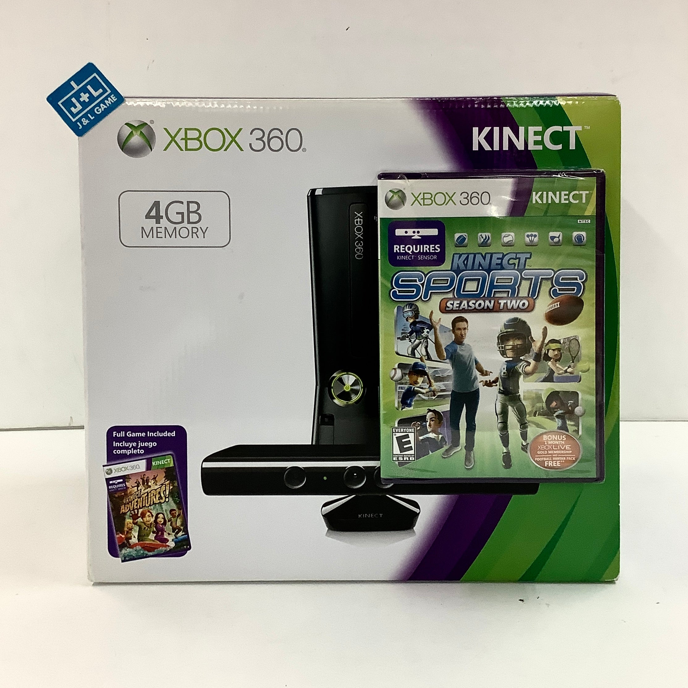 Xbox 360 4GB Console with Kinect (Black Bundle) - Xbox 360 | J&L Game