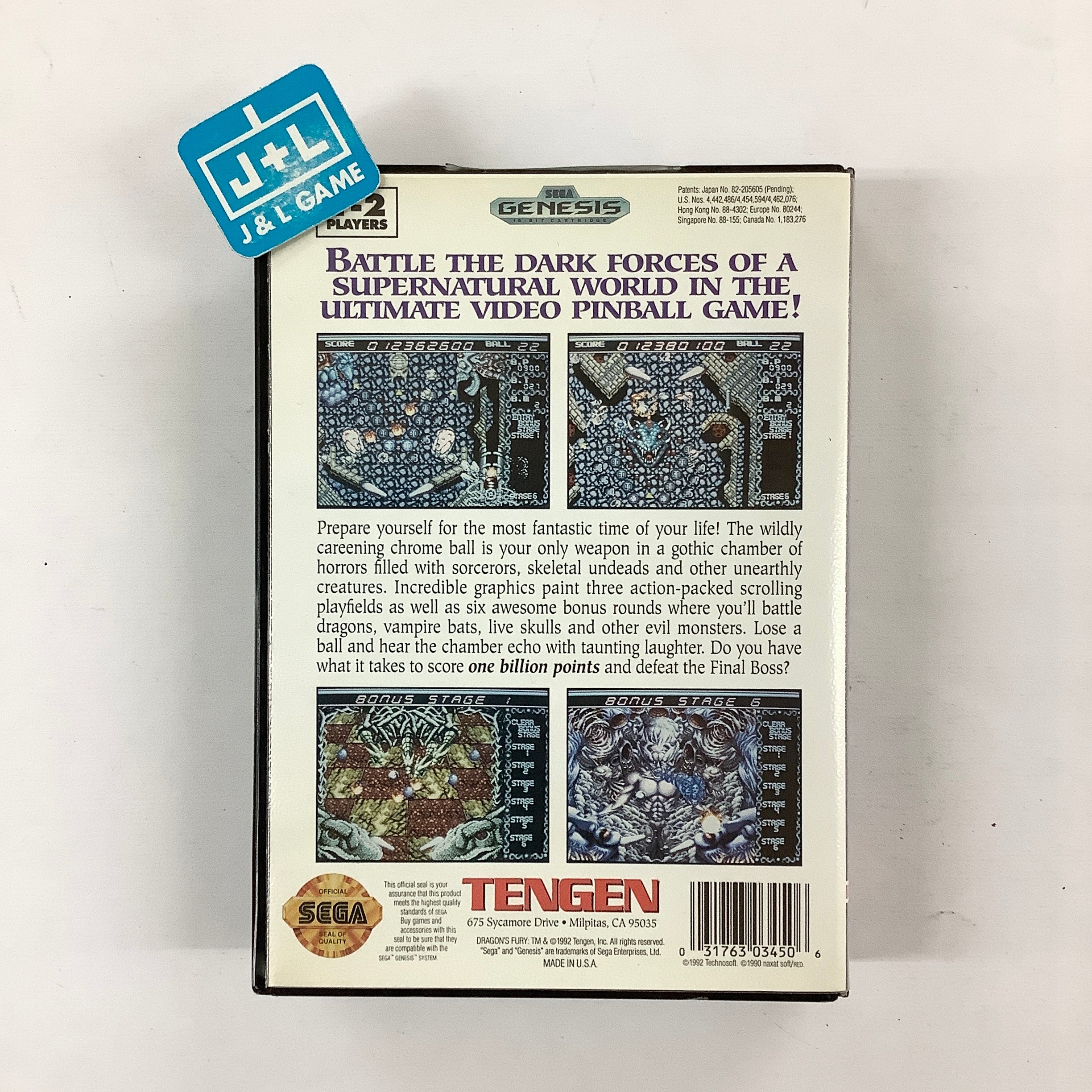 Dragon's Fury - (SG) SEGA Genesis [Pre-Owned] Video Games Tengen   