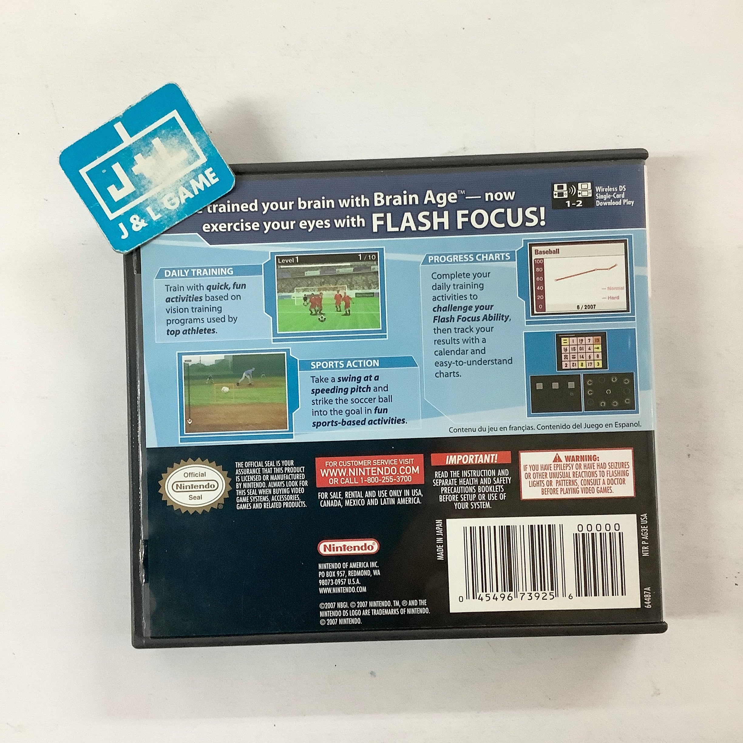 Flash Focus: Vision Training In Minutes a Day NDS - (NDS) Nintendo DS [Pre-Owned] Video Games Nintendo   