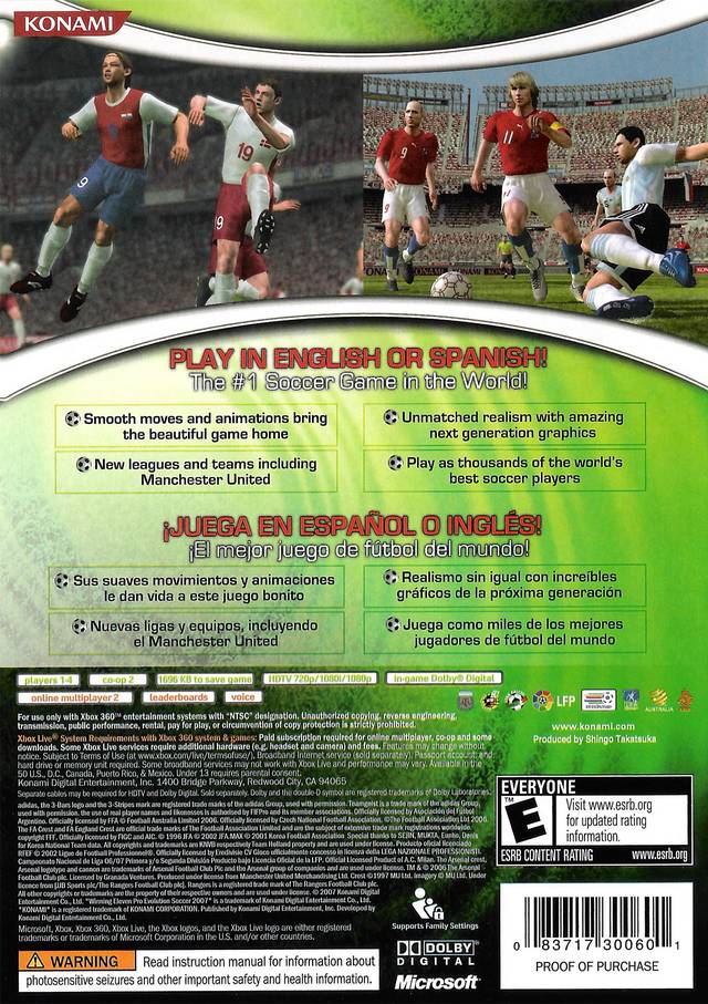 Winning Eleven: Pro Evolution Soccer 2007 - Xbox 360 [Pre-Owned] Video Games Konami   