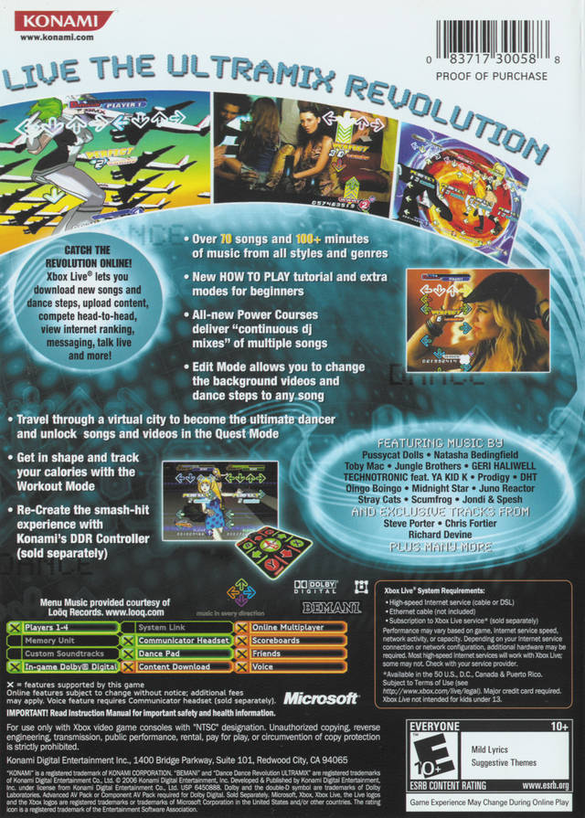 Dance Dance Revolution Ultramix 4 - (XB) Xbox Video Games Konami   