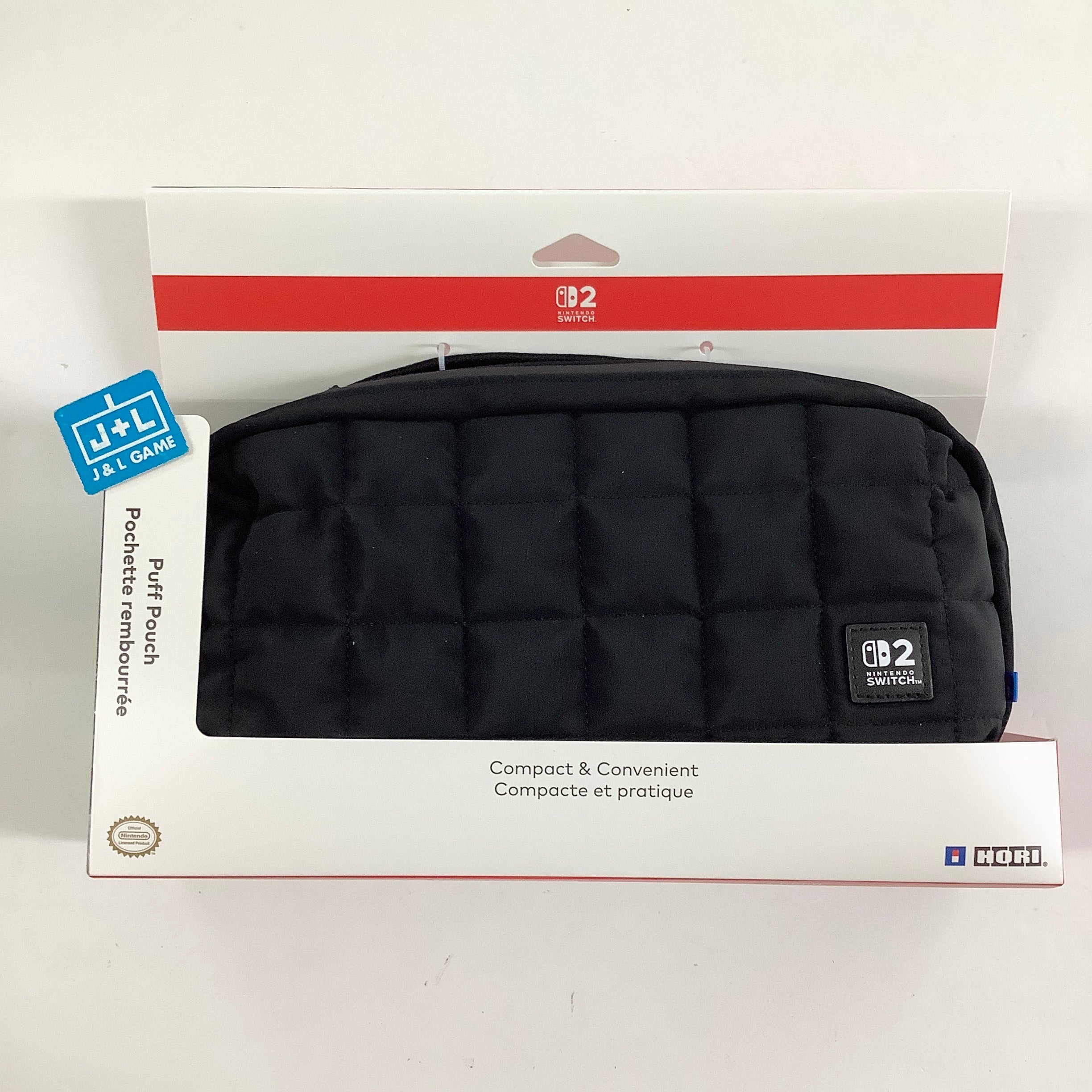 HORI Puff Pouch (Black) Carrying Pouch for Nintendo Switch 2 - (NS2) Nintendo Switch 2 ACCESSORIES HORI