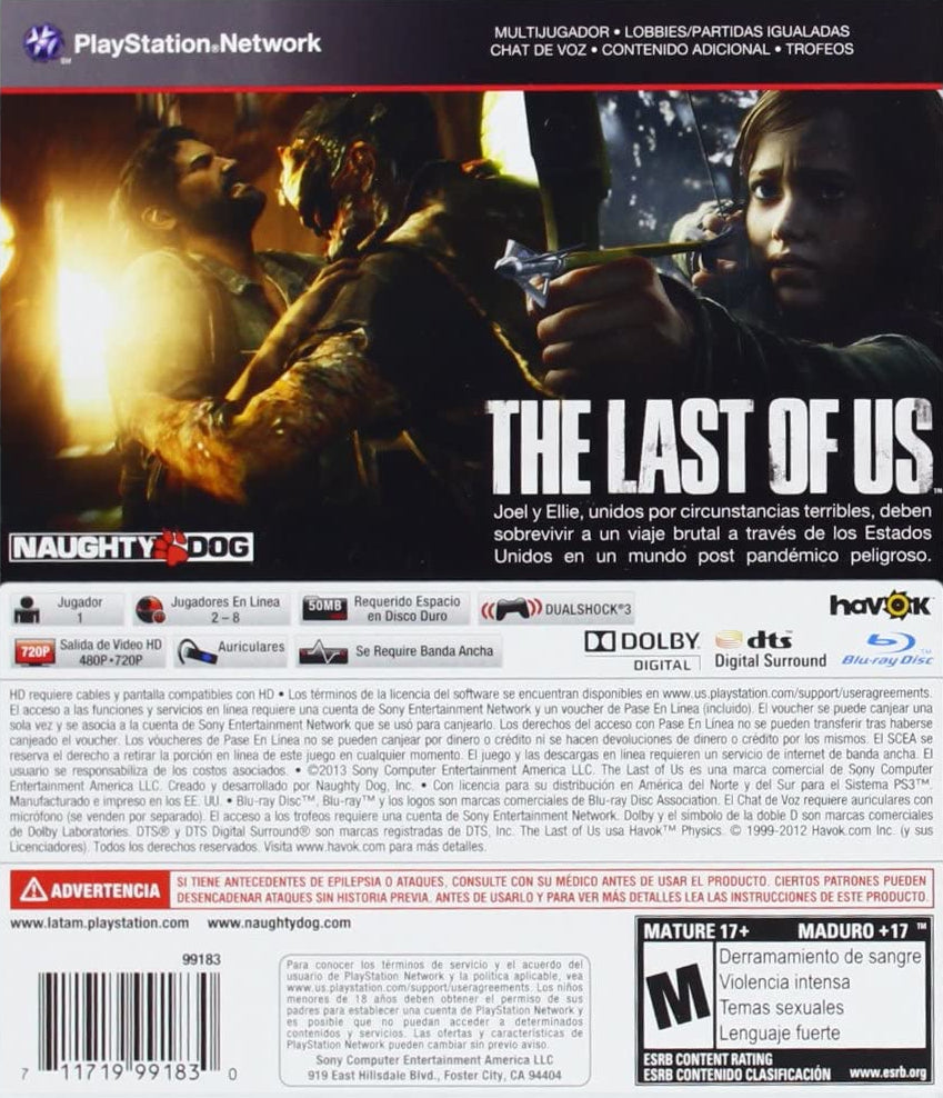 The Last of Us - (PS3) PlayStation 3 Video Games SCEI   