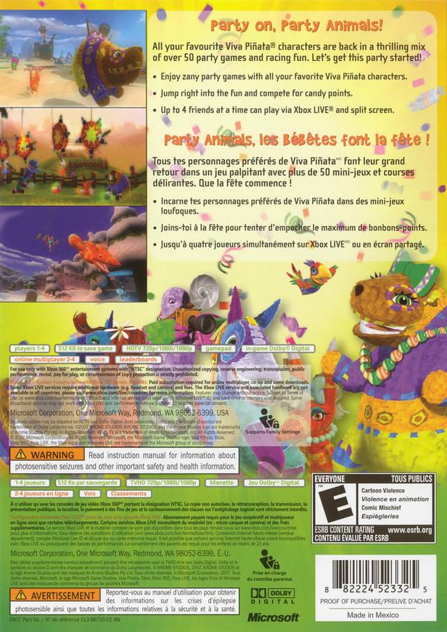 Viva Pinata: Party Animals - Xbox 360 Video Games Microsoft Game Studios   