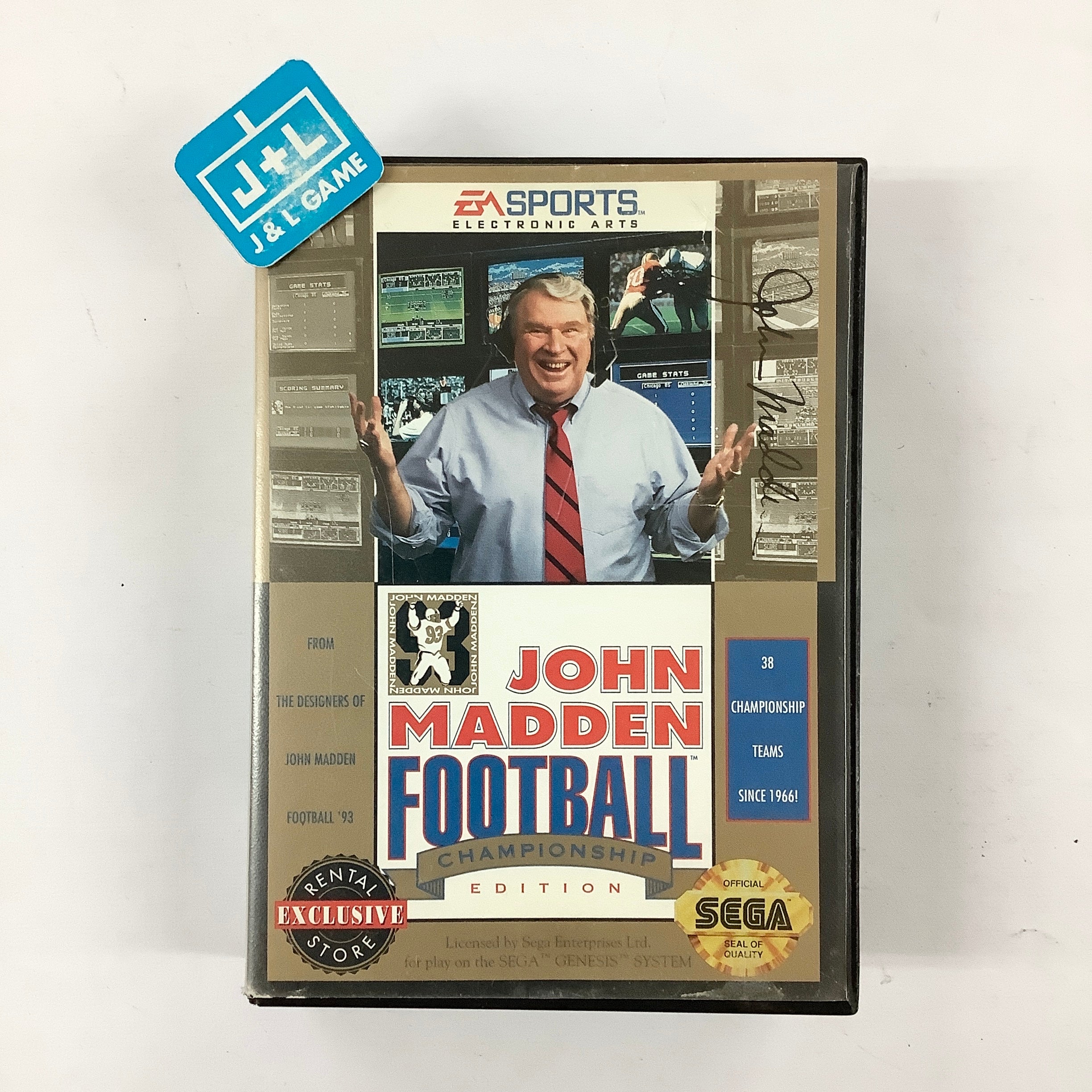 John Madden Football Championship Edition - (SG) SEGA Genesis [Pre-Owned] Video Games Electronic Arts   