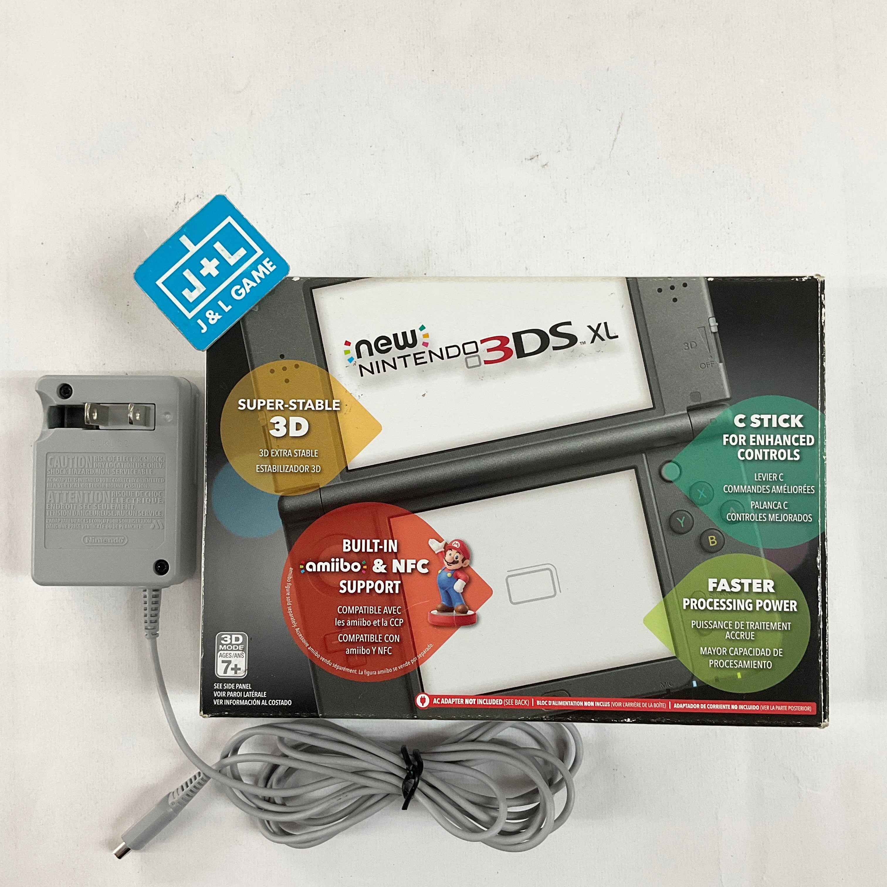 New Nintendo 3DS XL Console (Black) - Nintendo 3DS [Pre-Owned