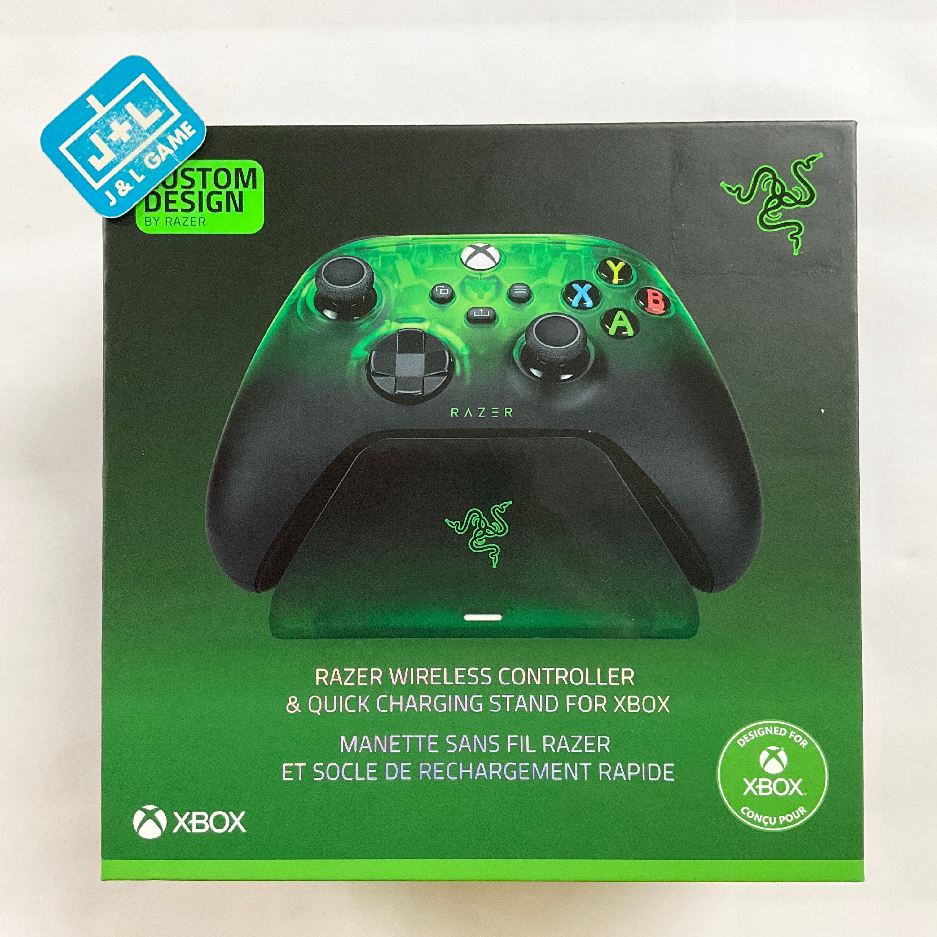 Razer Wireless Controller Quick Charging Stand Bundle (Green