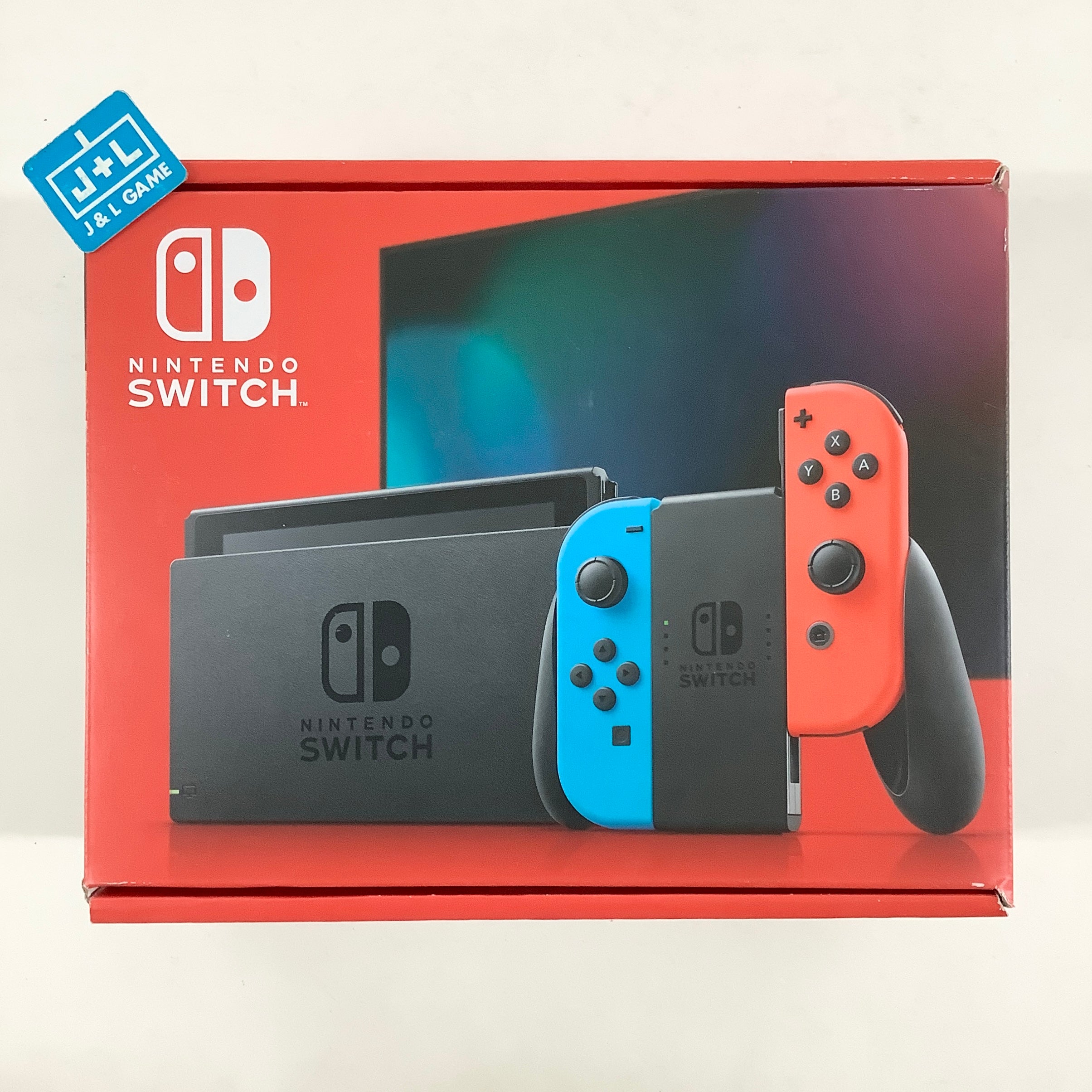 Nintendo Switch 本体&Joy-Con(L.R)付き Nintendo Switch Console with Neon Blue and Neon Red Joy-Con (L-R