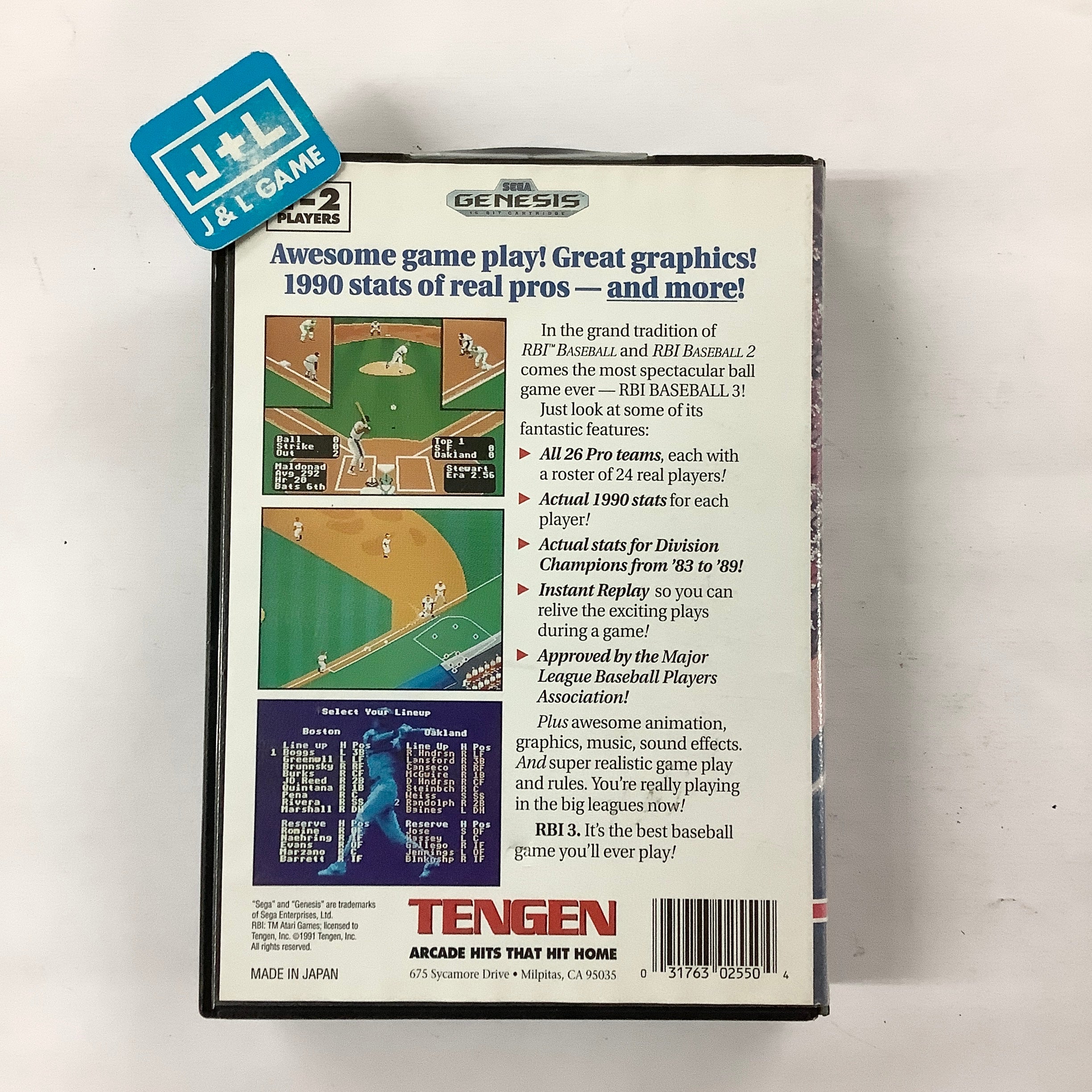R.B.I. Baseball 3 - (SG) SEGA Genesis [Pre-Owned] Video Games Tengen   