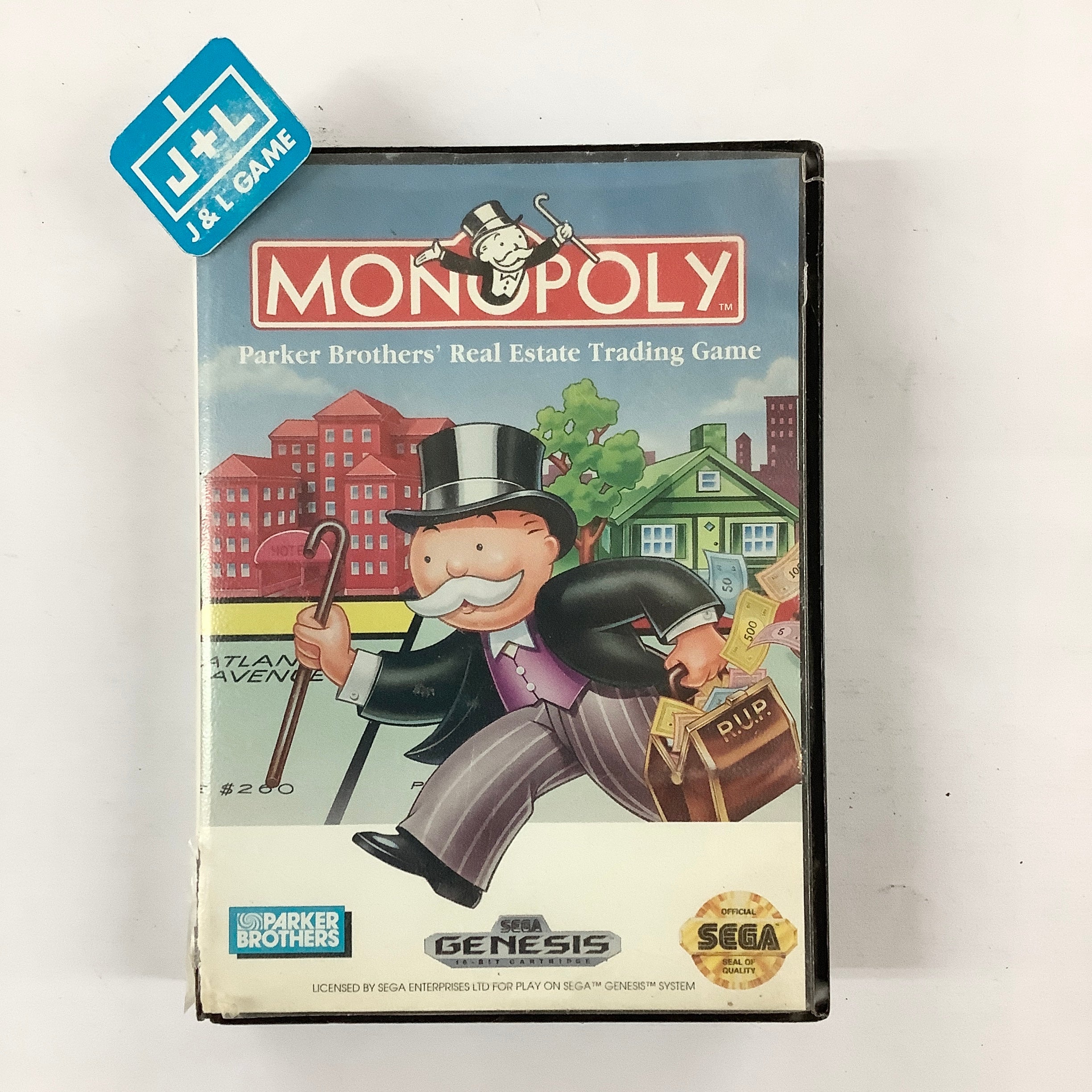 Jeu vidéo Sega Genesis Monopoly en boîte avec cartouche manuelle belle Jeu vidéo Sega Genesis Monopoly en boîte avec cartouche manuelle belle