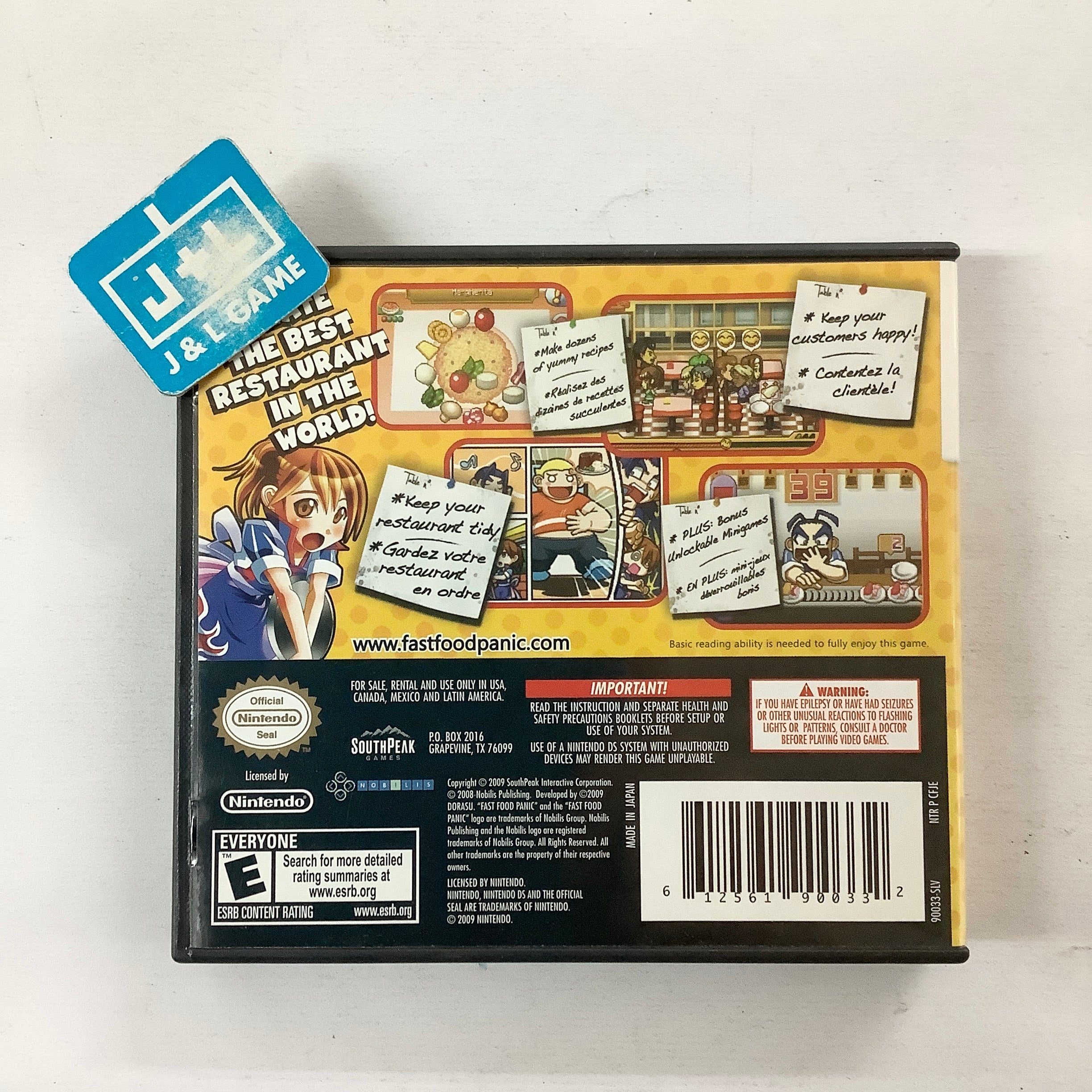 Fast Food Panic - (NDS) Nintendo DS [Pre-Owned] Video Games SouthPeak Games   