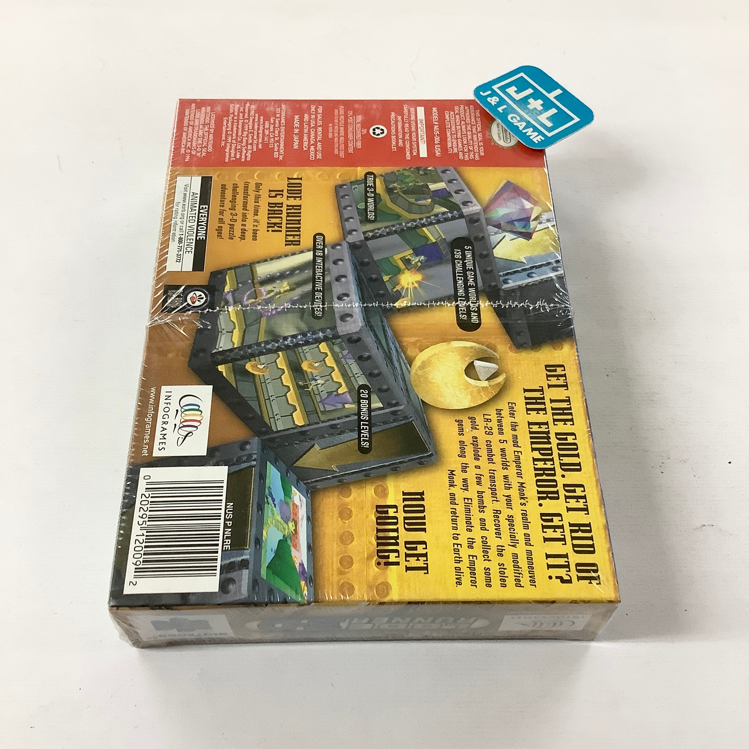 Lode Runner 3-D - (N64) Nintendo 64 Video Games Infogrames   