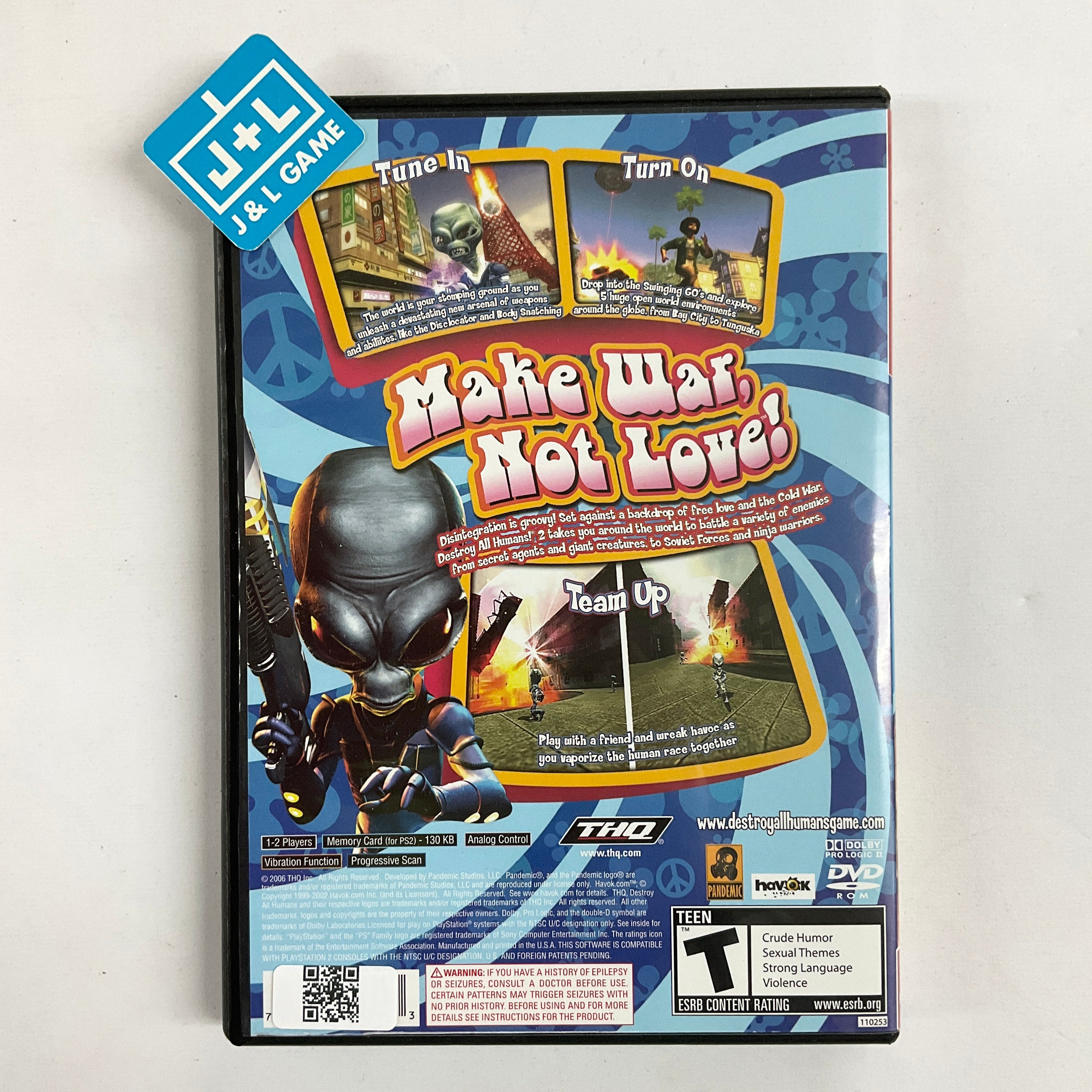 Destroy All Humans! 2 (Greatest Hits) - (PS2) PlayStation 2 [Pre-Owned] Video Games THQ   