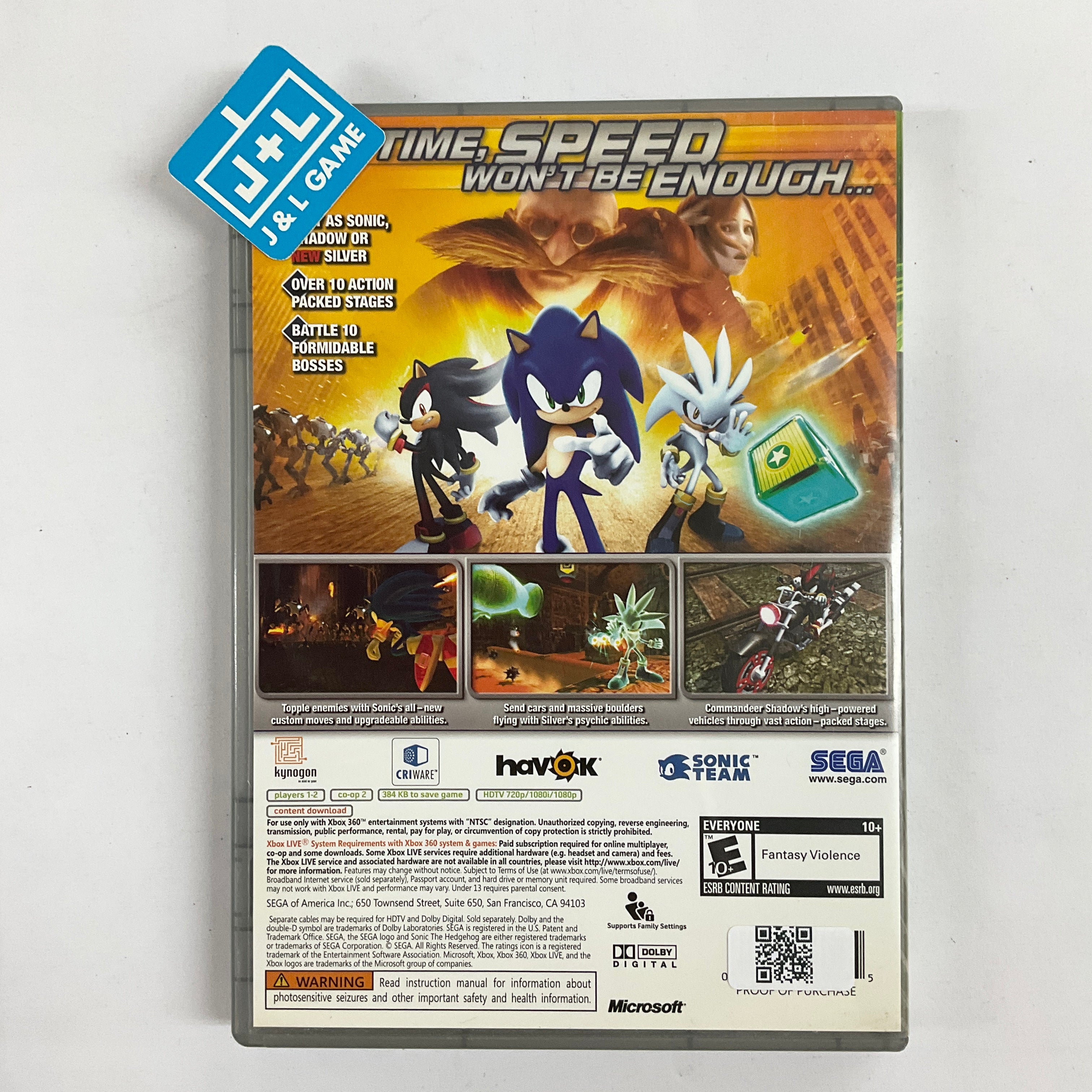 Sonic the Hedgehog (Platinum Family Hits) - Xbox 360 [Pre-Owned] Video Games Sega   