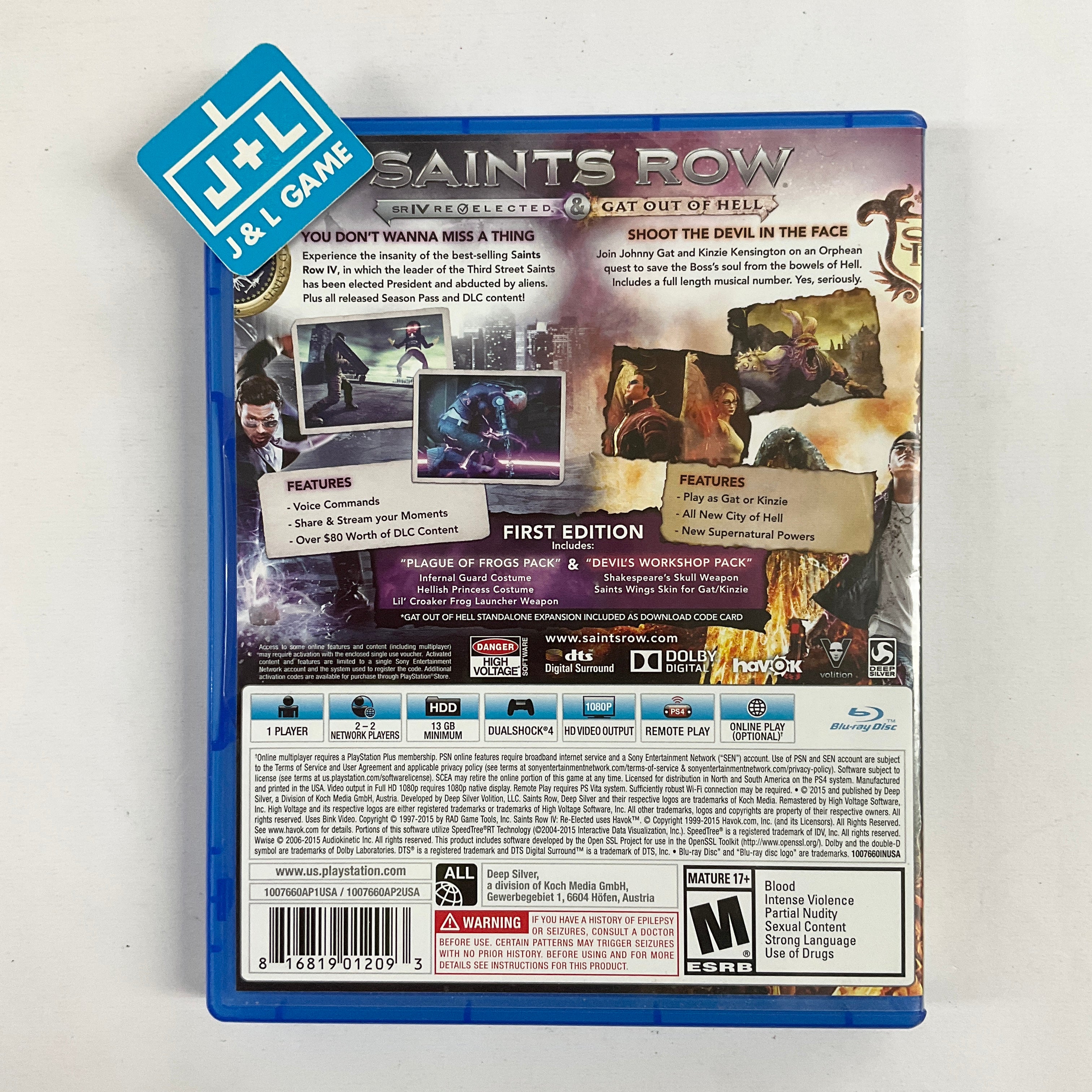 Saints Row IV: Re-Elected & Gat Out of Hell - (PS4) PlayStation 4 [Pre-Owned] Video Games Deep Silver   