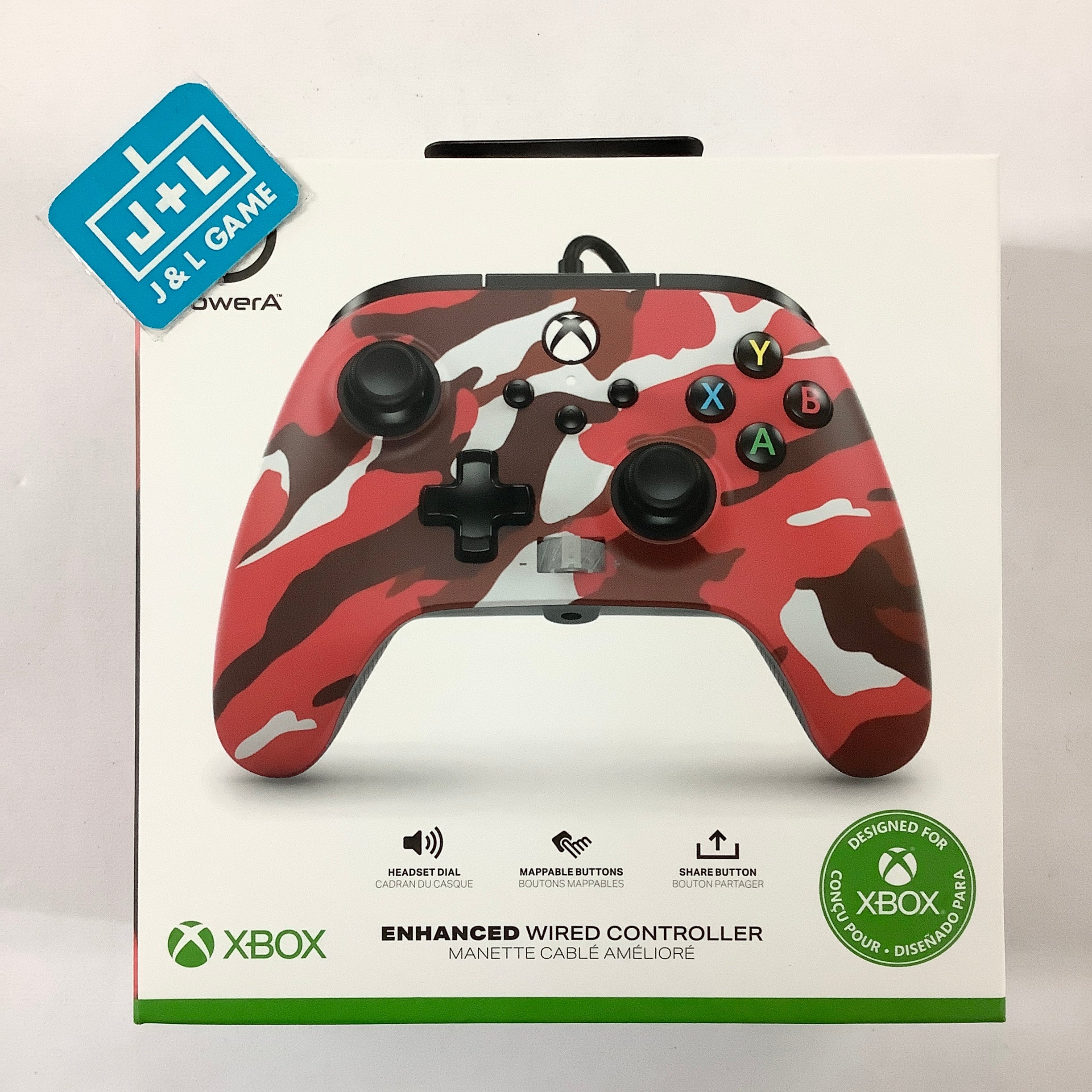 PowerA Enhanced Wired Controller (Red Camo) - (XSX) Xbox Series X
