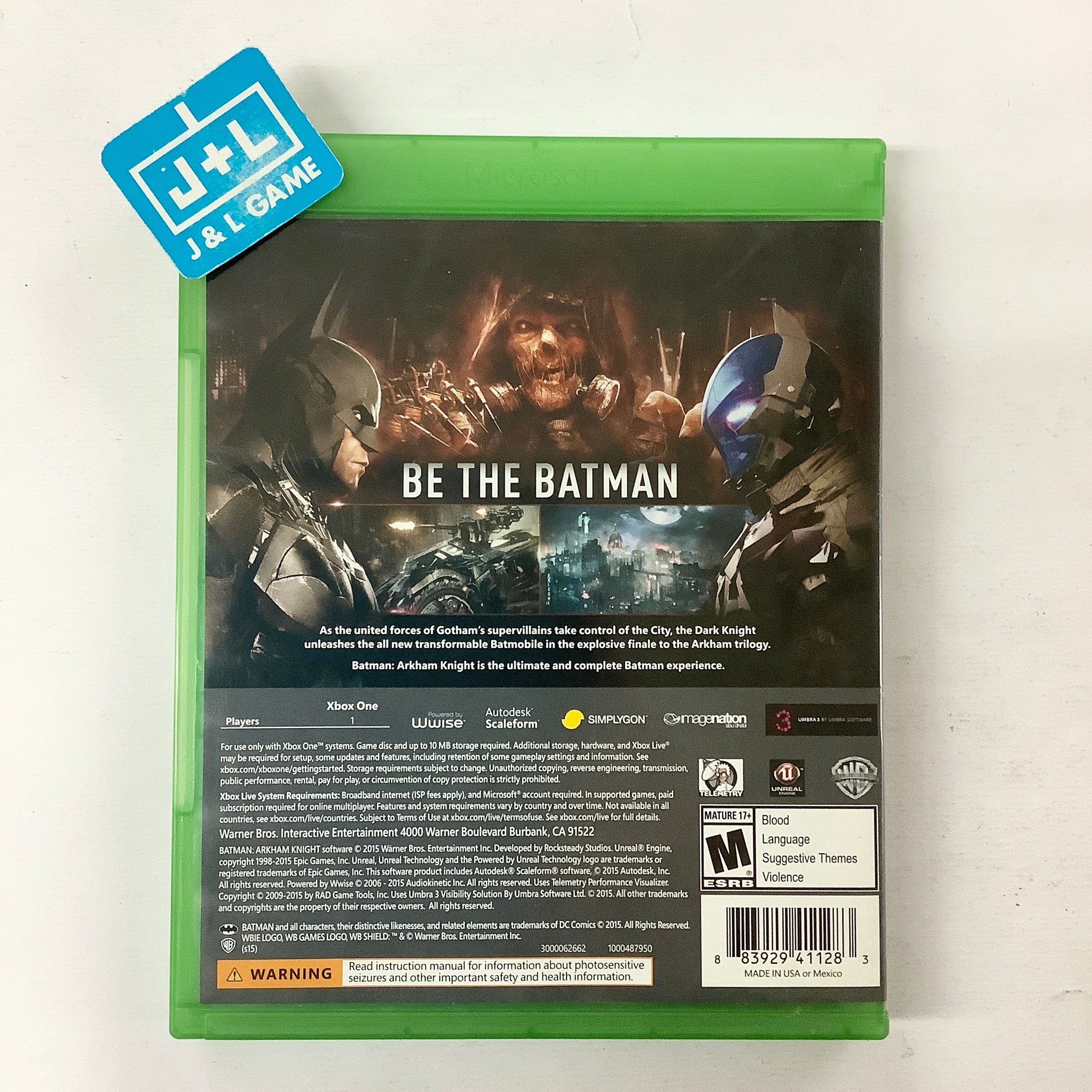 Batman: Arkham Knight - (XB1) Xbox One [Pre-Owned] Video Games Warner Bros. Interactive Entertainment   