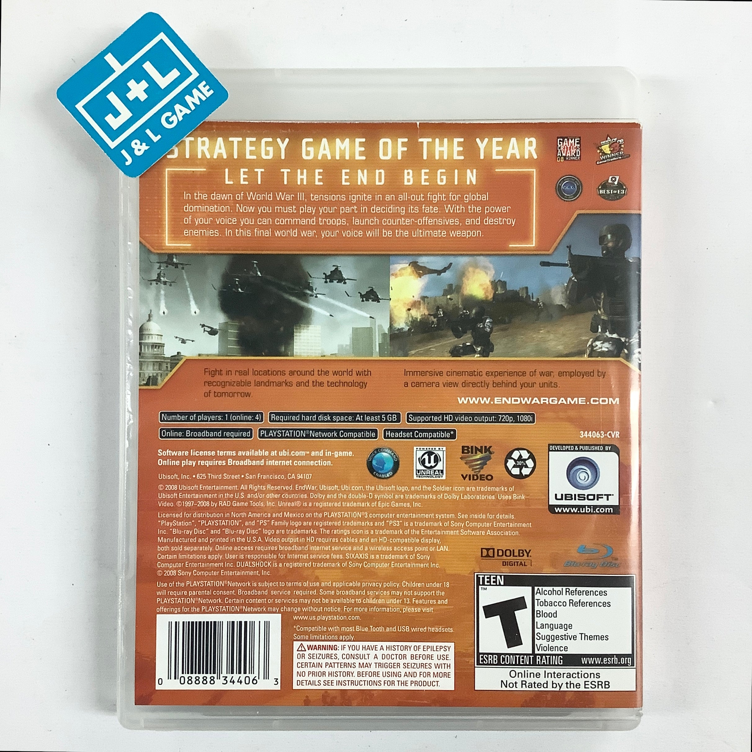 Tom Clancy's EndWar - (PS3) PlayStation 3 [Pre-Owned] Video Games Ubisoft   
