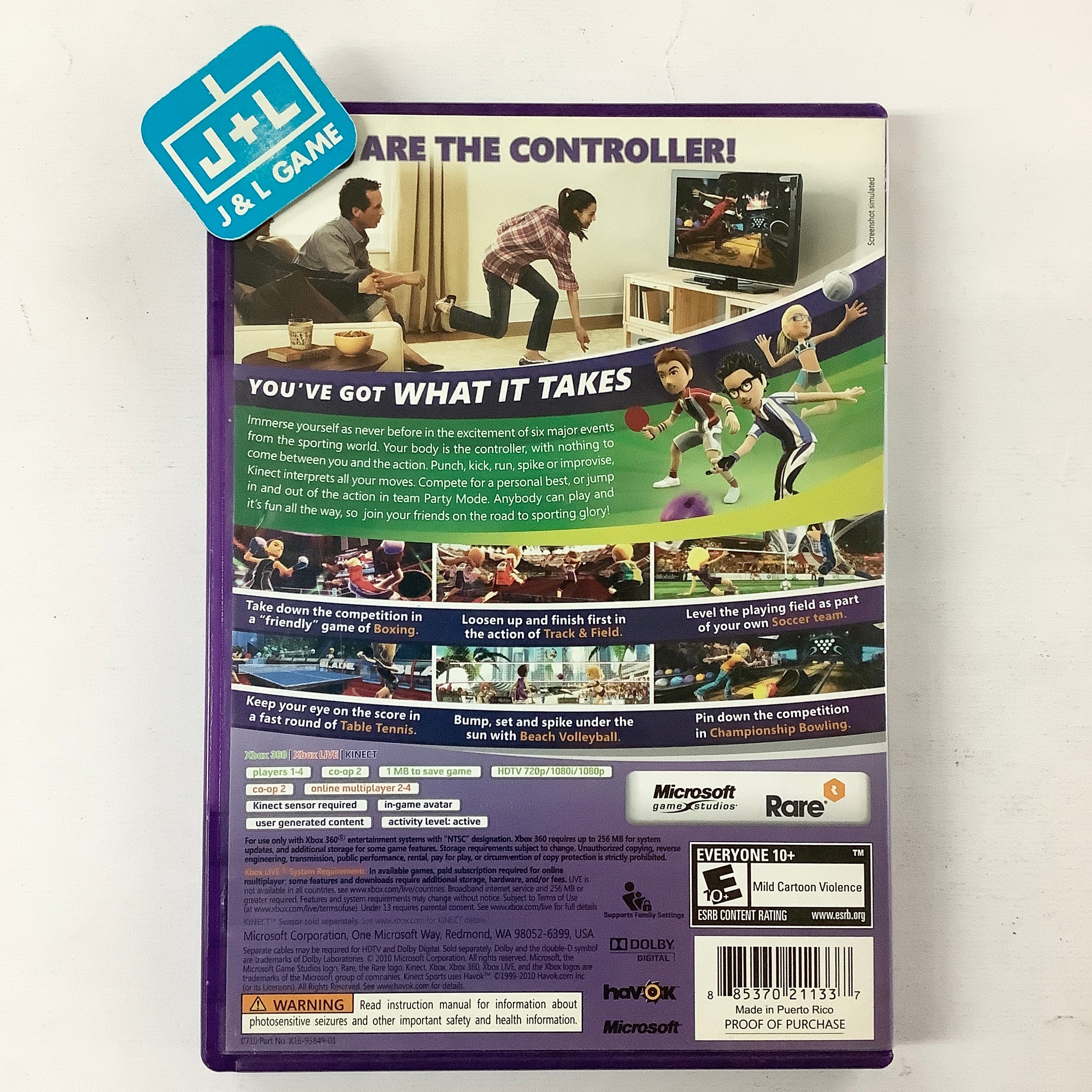 Kinect Sports (Kinect Required) - Xbox 360 [Pre-Owned] Video Games Microsoft Game Studios   