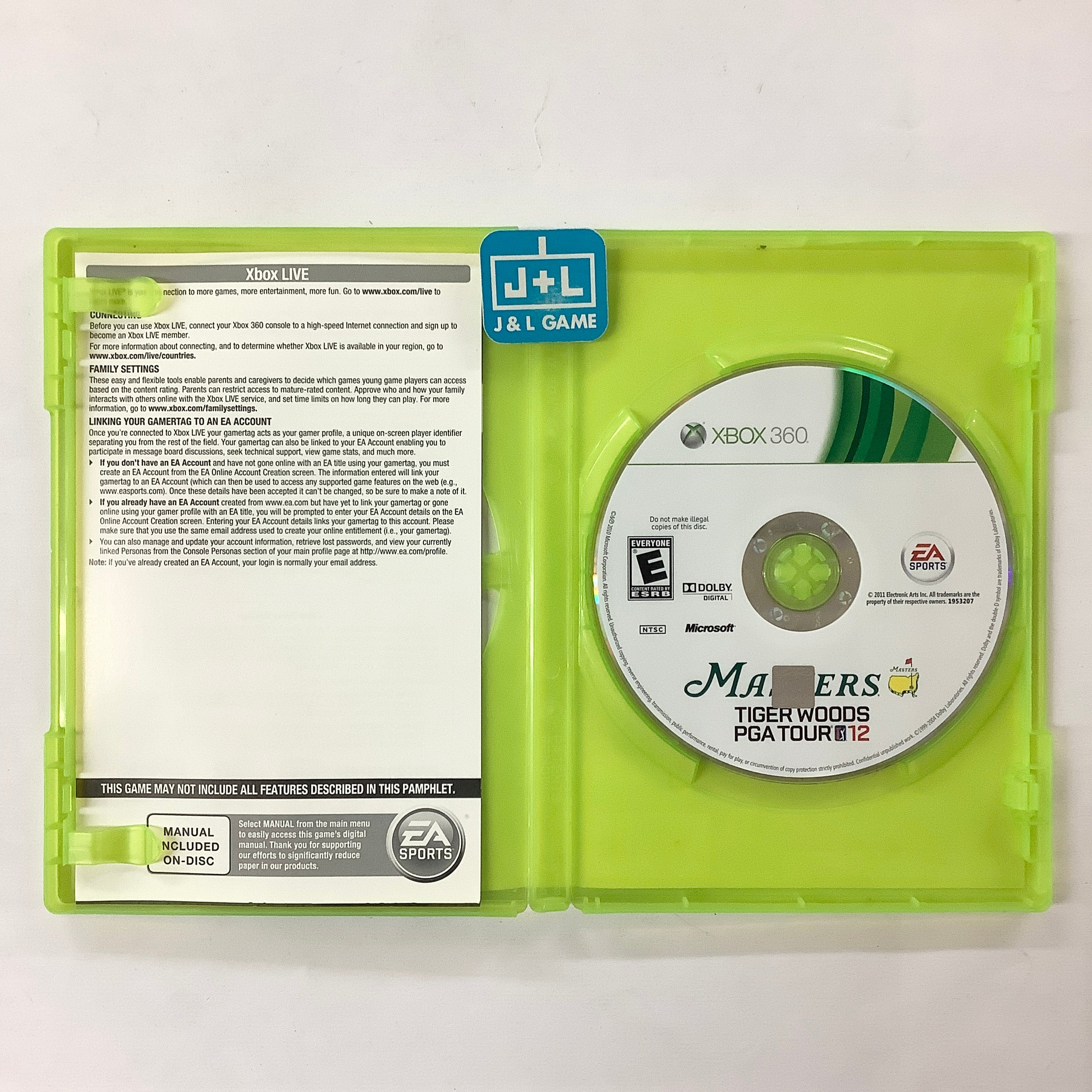 Tiger Woods PGA Tour 12: The Masters - Xbox 360 [Pre-Owned] Video Games Electronic Arts   