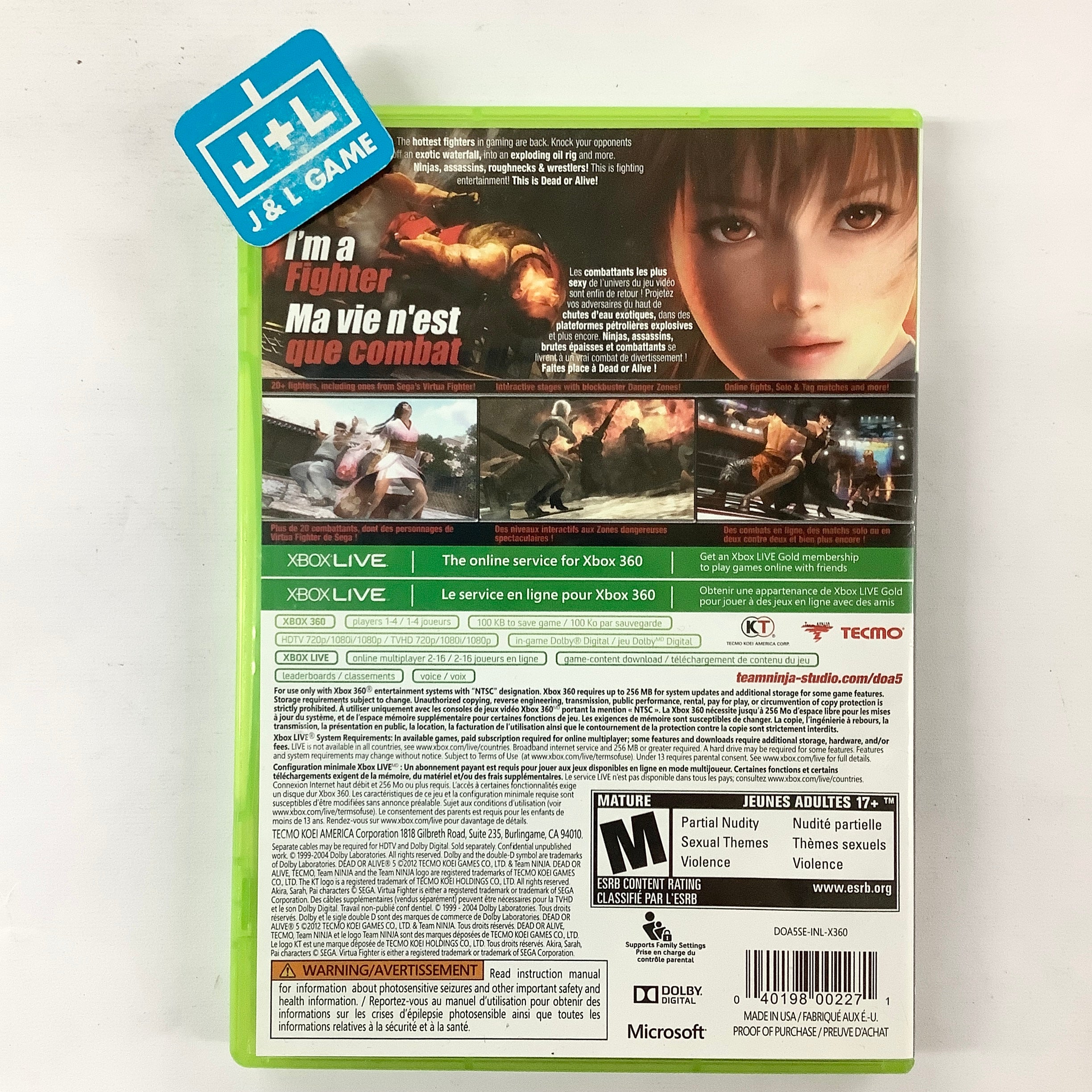 Dead or Alive 5 - Xbox 360 [Pre-Owned] Video Games Tecmo Koei Games   