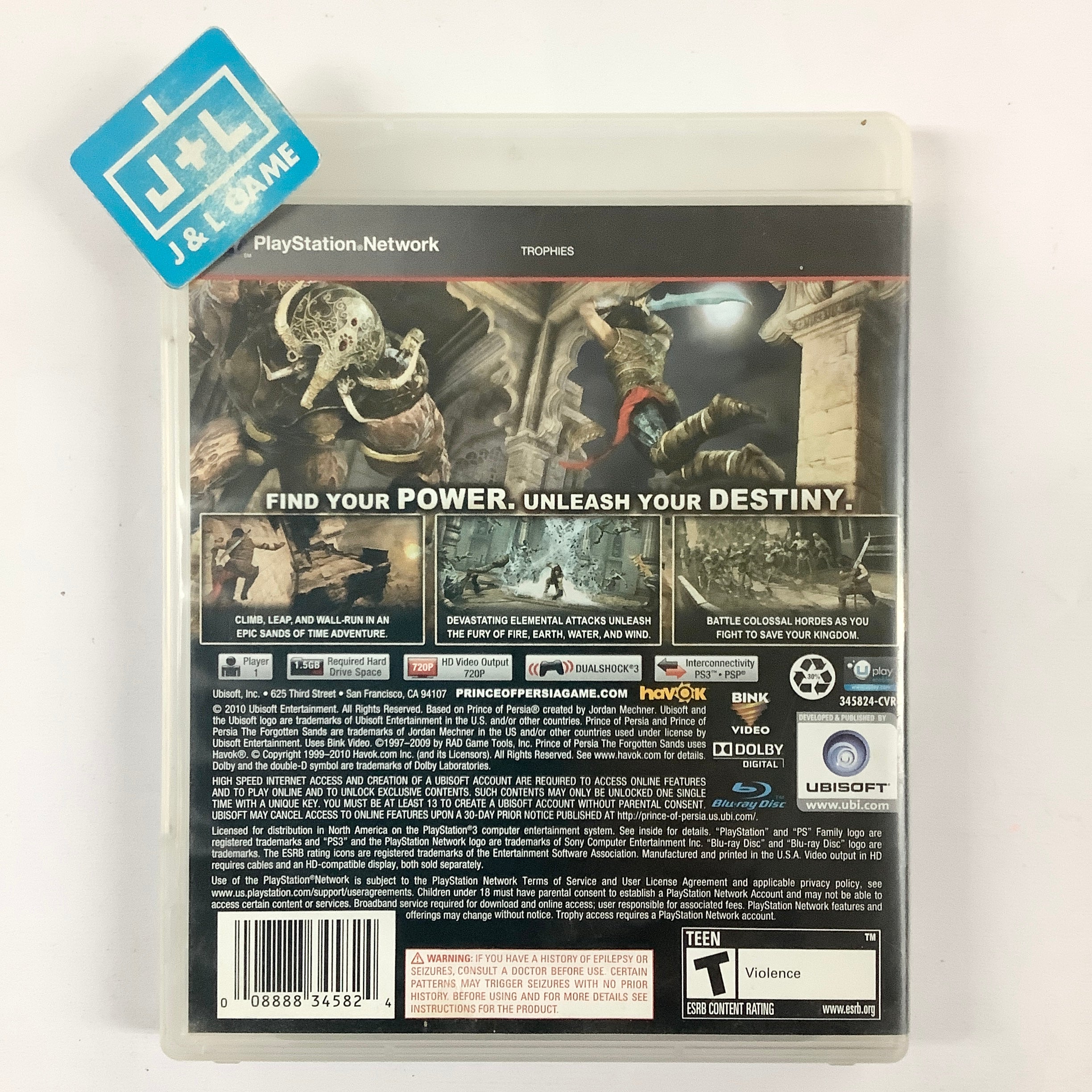 Prince of Persia: The Forgotten Sands - (PS3) PlayStation 3 [Pre-Owned] Video Games Ubisoft   