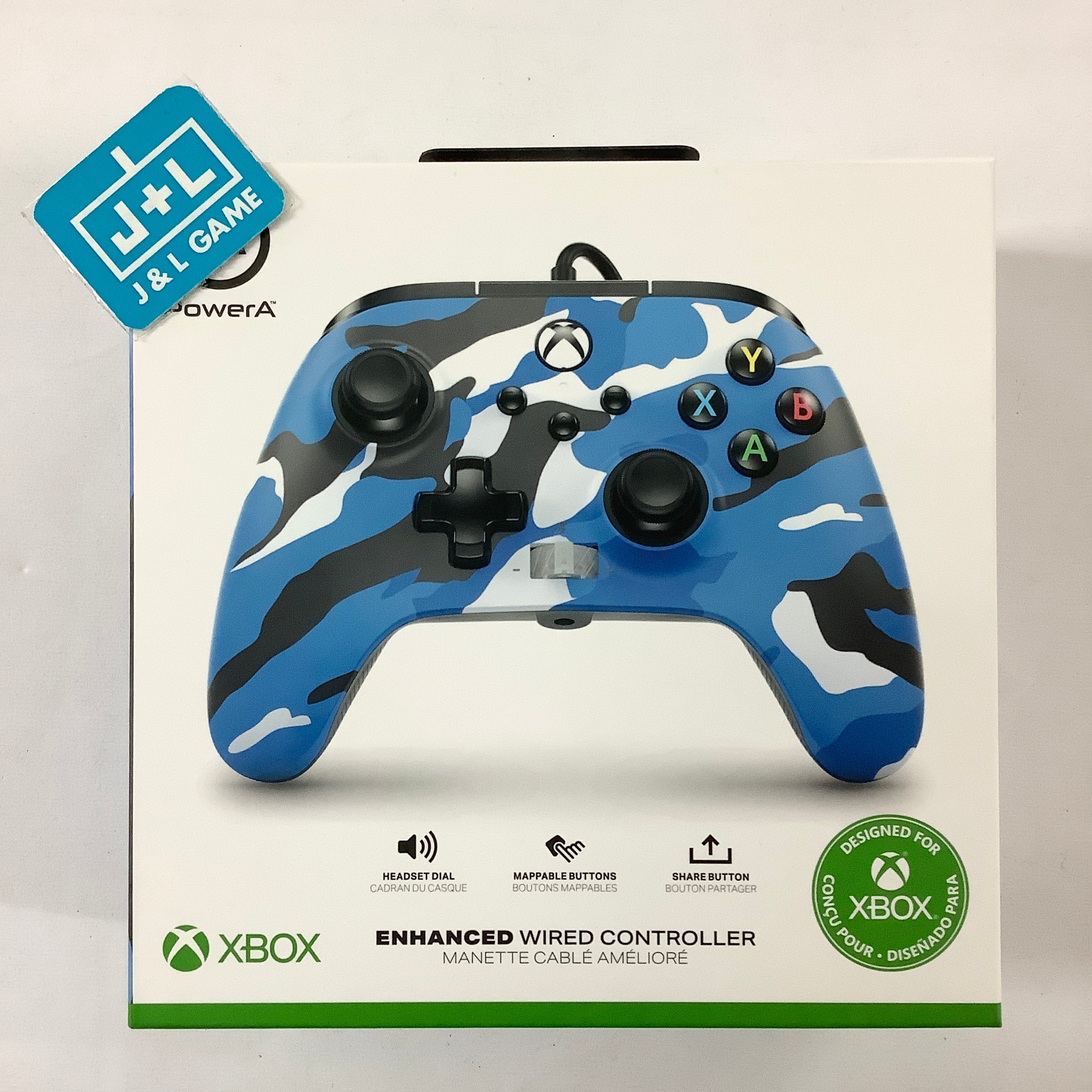 PowerA Enhanced Wired Controller (Blue Camo) - (XSX) Xbox Series X