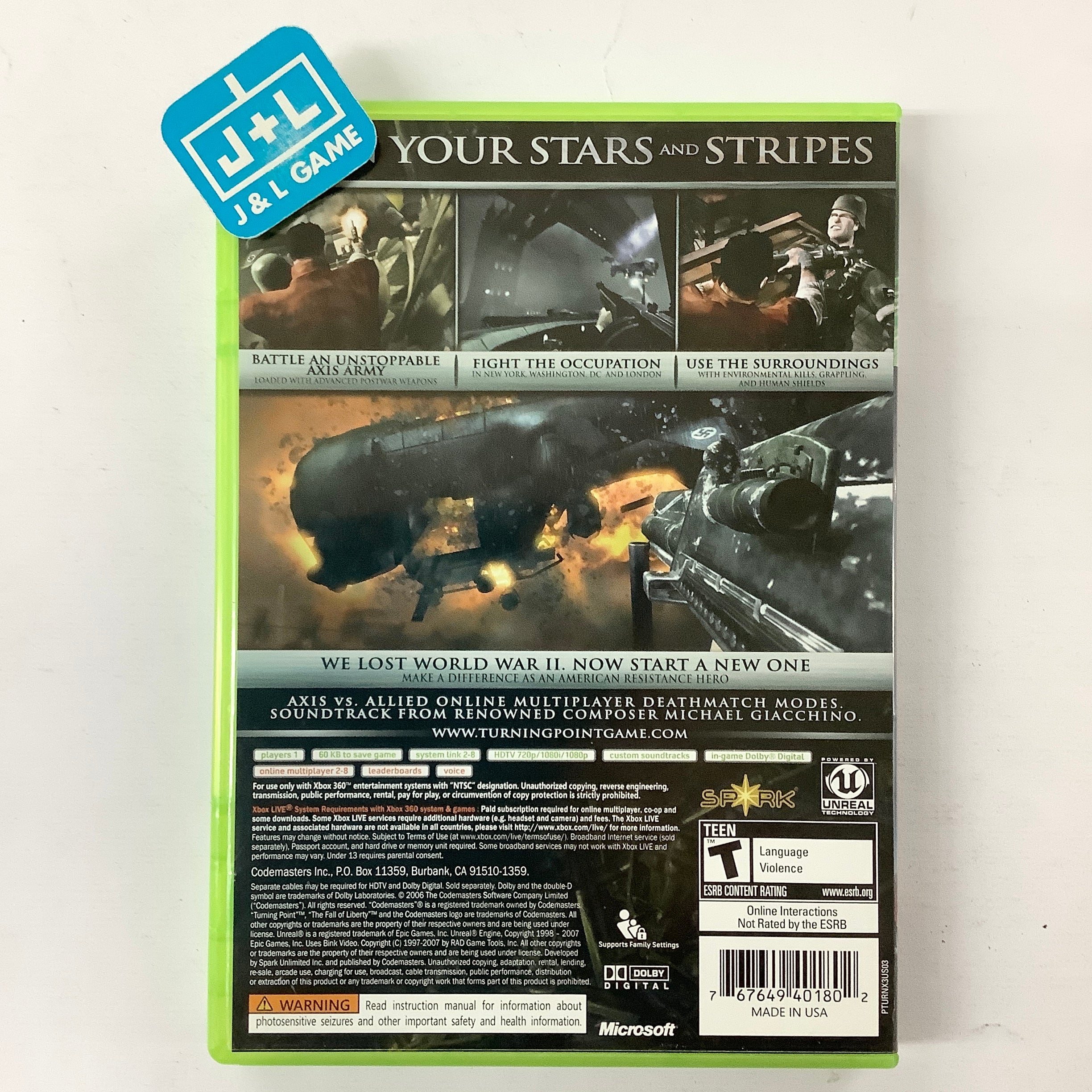 Turning Point: Fall of Liberty - Xbox 360 [Pre-Owned] Video Games Codemasters   