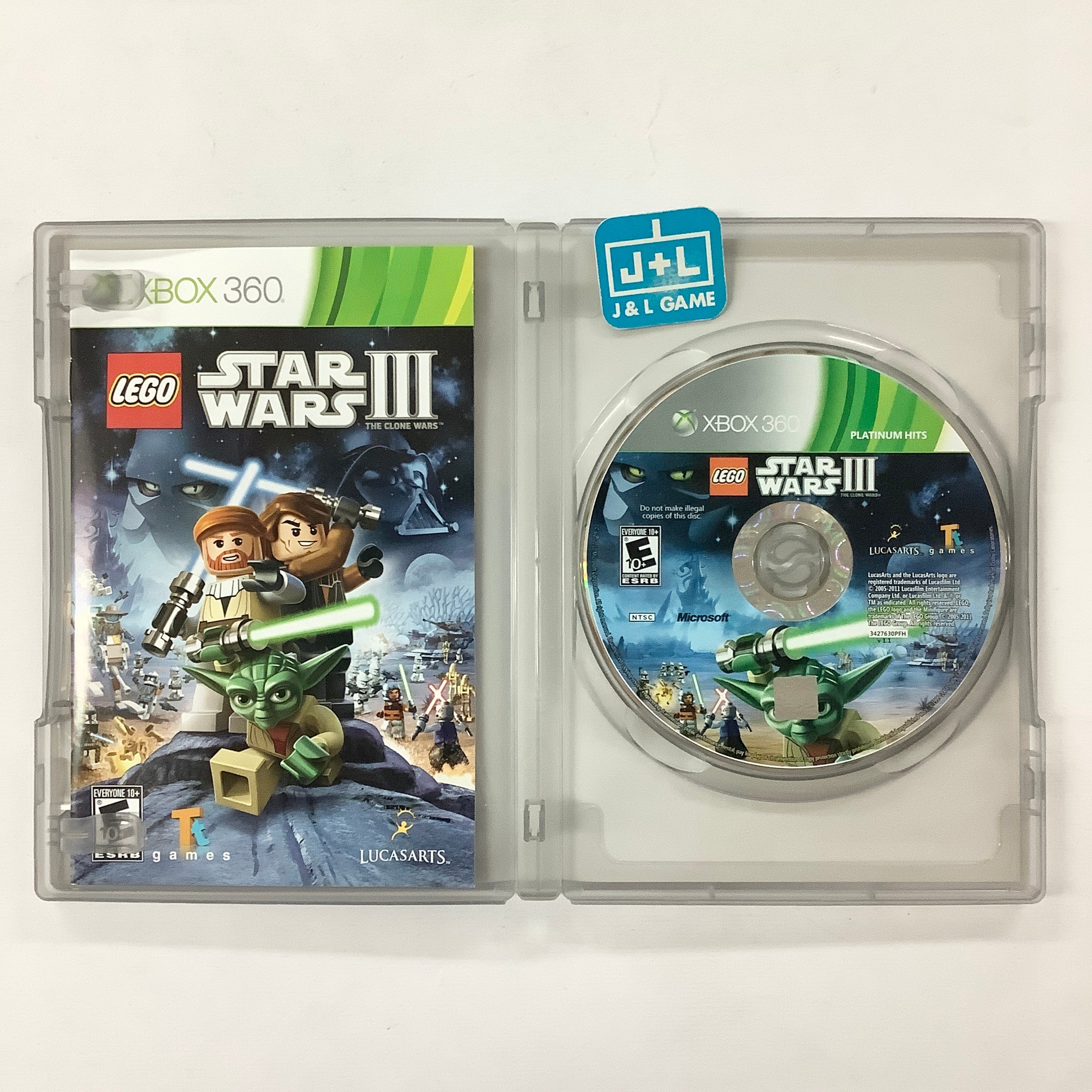 LEGO Star Wars III: The Clone Wars (Platinum Hits) - Xbox 360 [Pre-Owned] Video Games LucasArts   