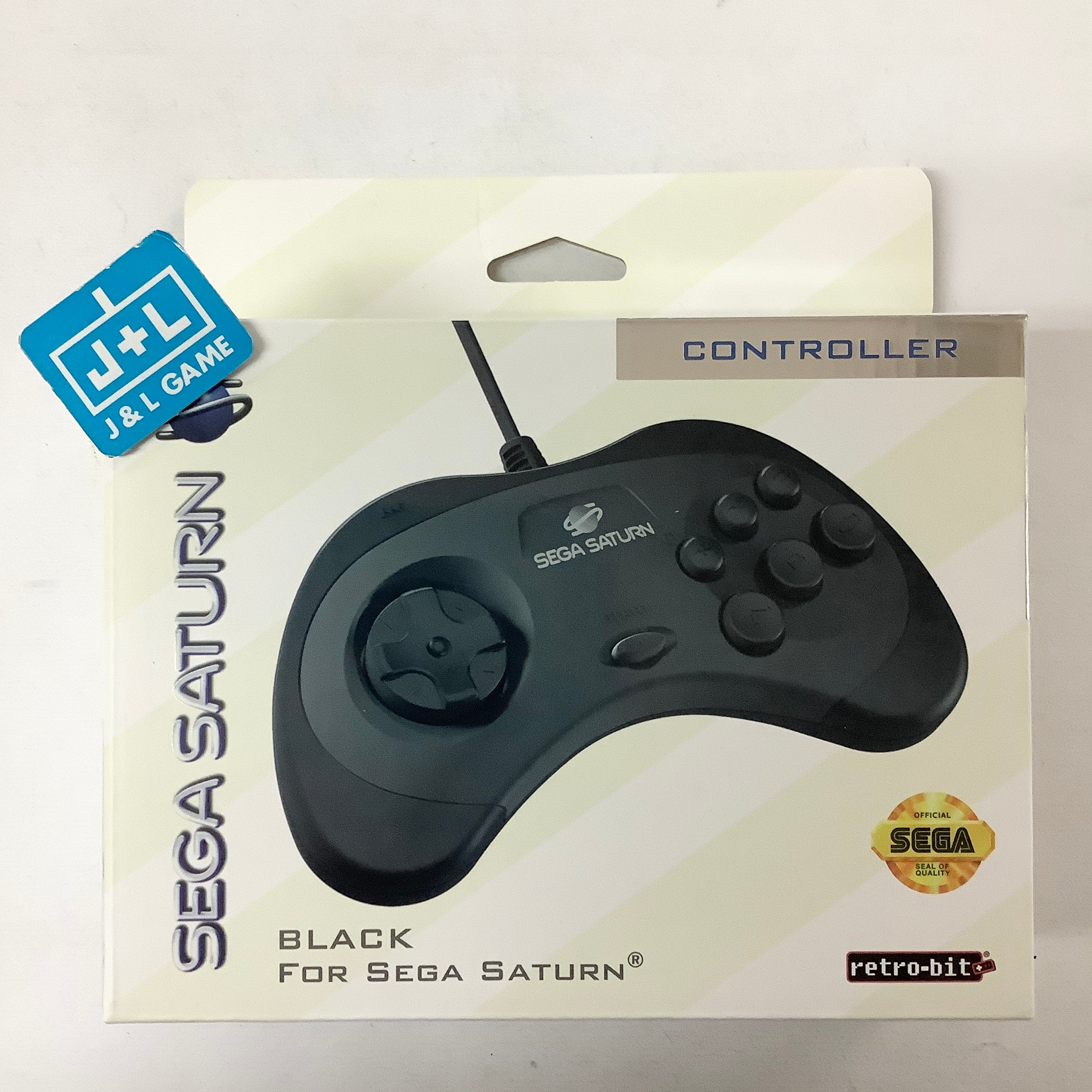 Retro-Bit Official Controller (Black) - (SS) Sega Saturn Accessories Retro-Bit