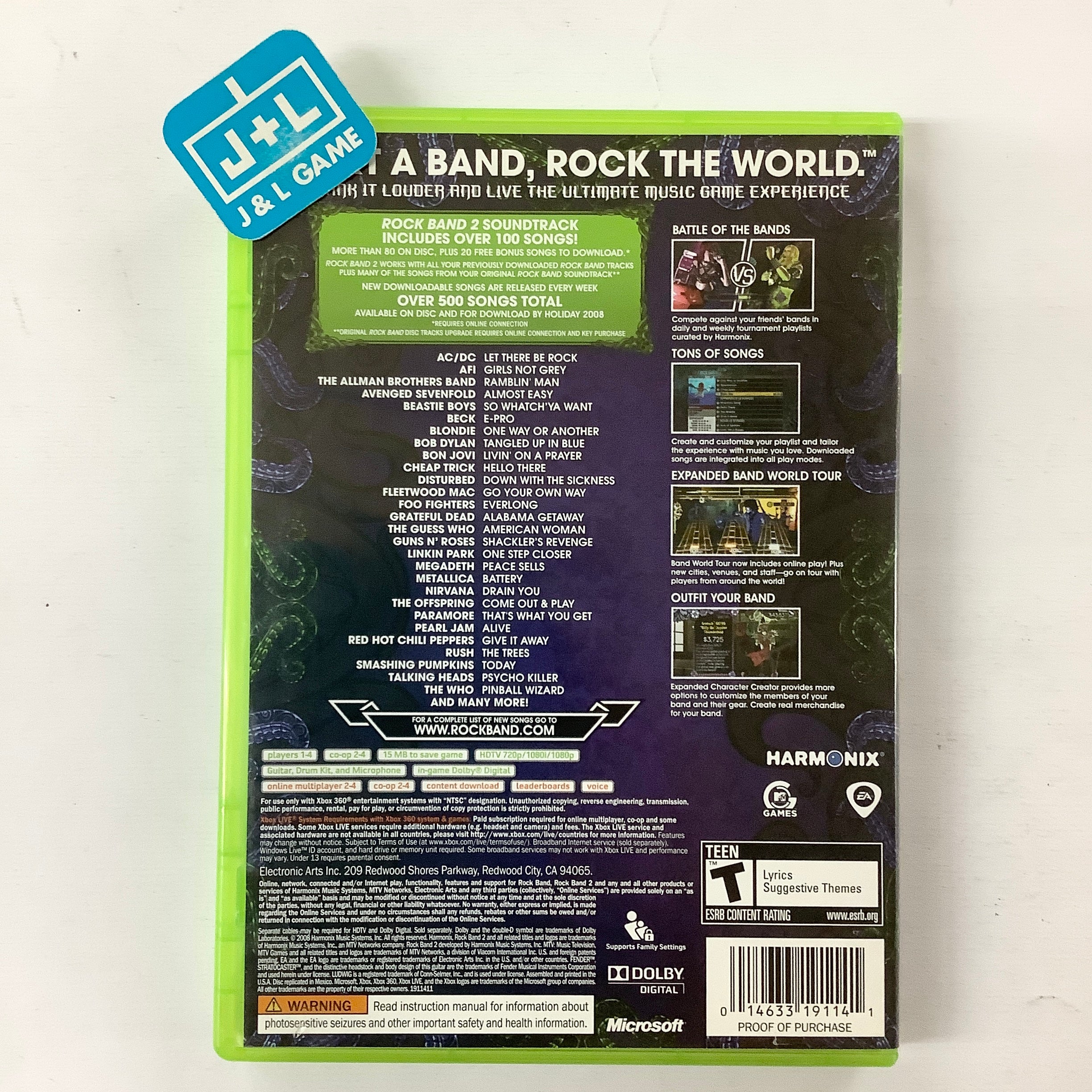 Rock Band 2 - Xbox 360 [Pre-Owned] Video Games MTV Games   