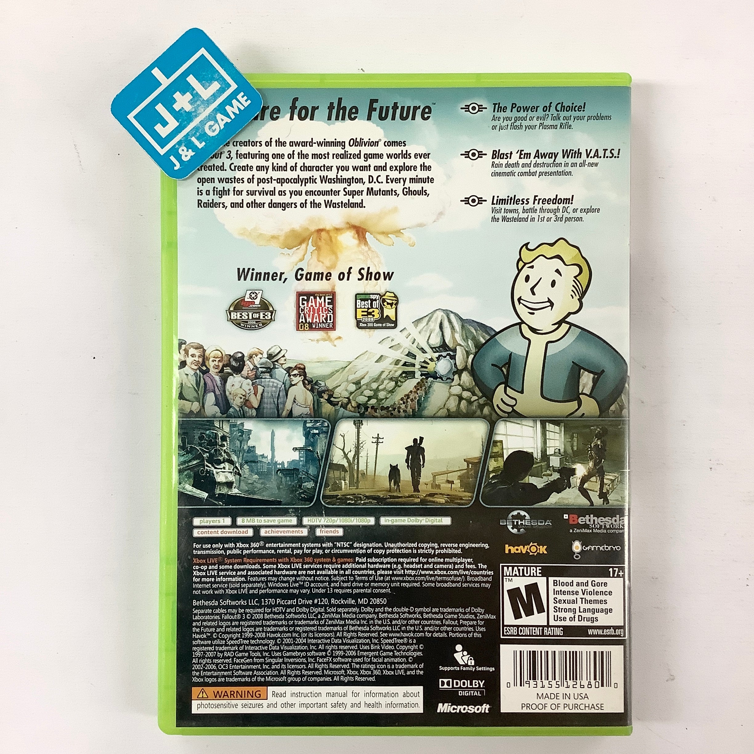Fallout 3 - Xbox 360 [Pre-Owned] Video Games Bethesda Softworks   