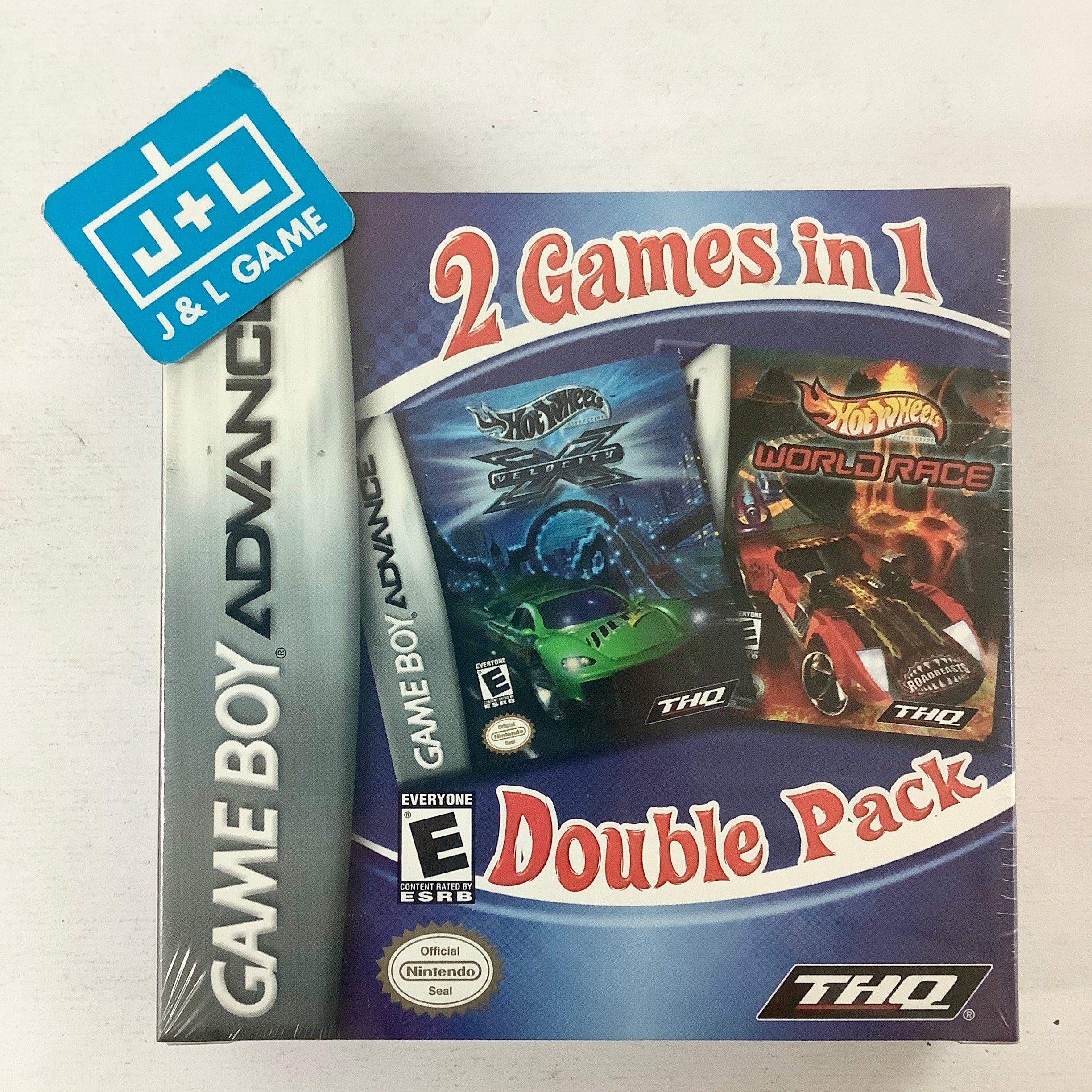 2 Games In 1 Double Pack - Hot Wheels: World Race / Velocity X - (GBA) Game Boy Advance Video Games THQ